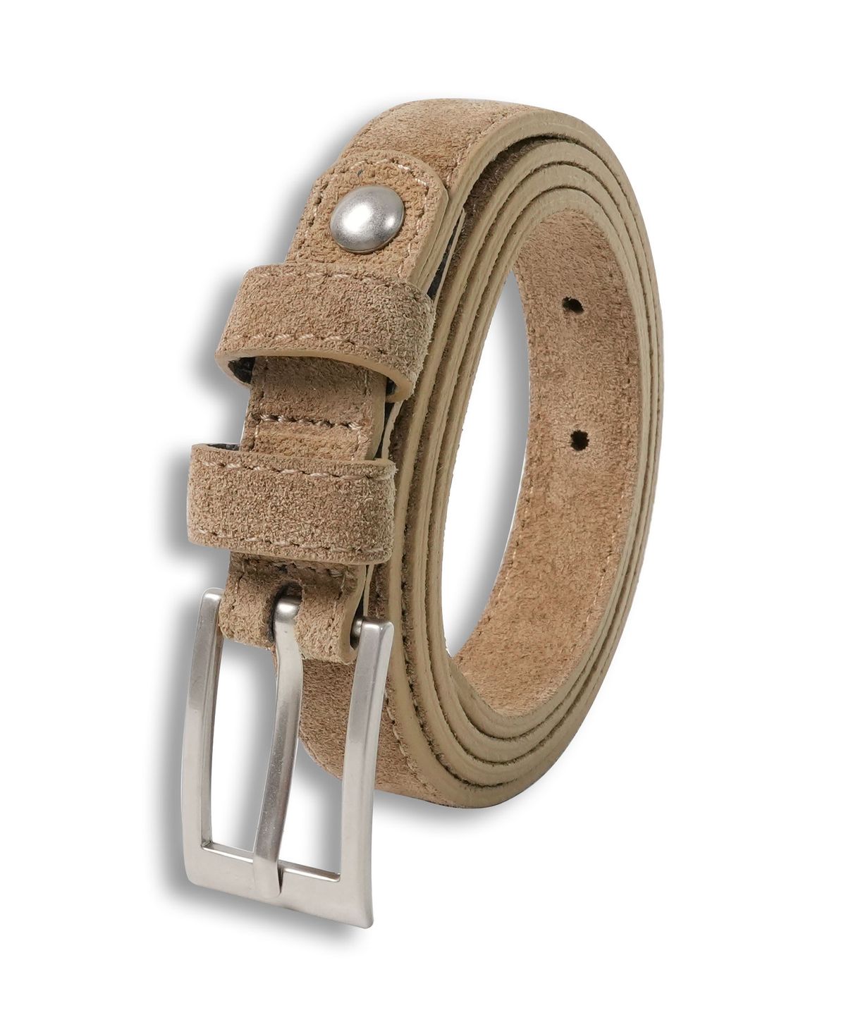 도프셉(DOFFSEPT) Simple Square Suede Belt in Beige