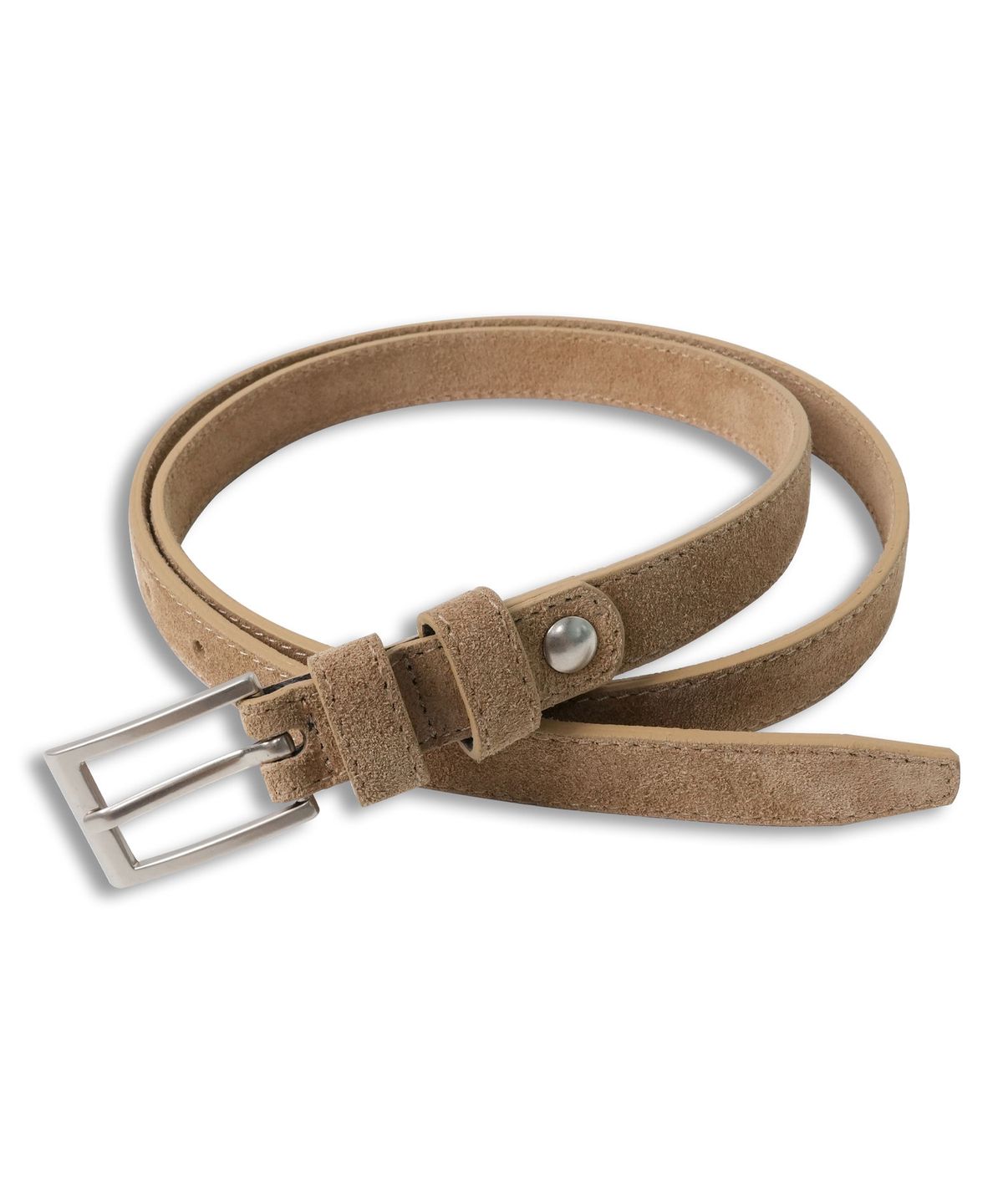 도프셉(DOFFSEPT) Simple Square Suede Belt in Beige