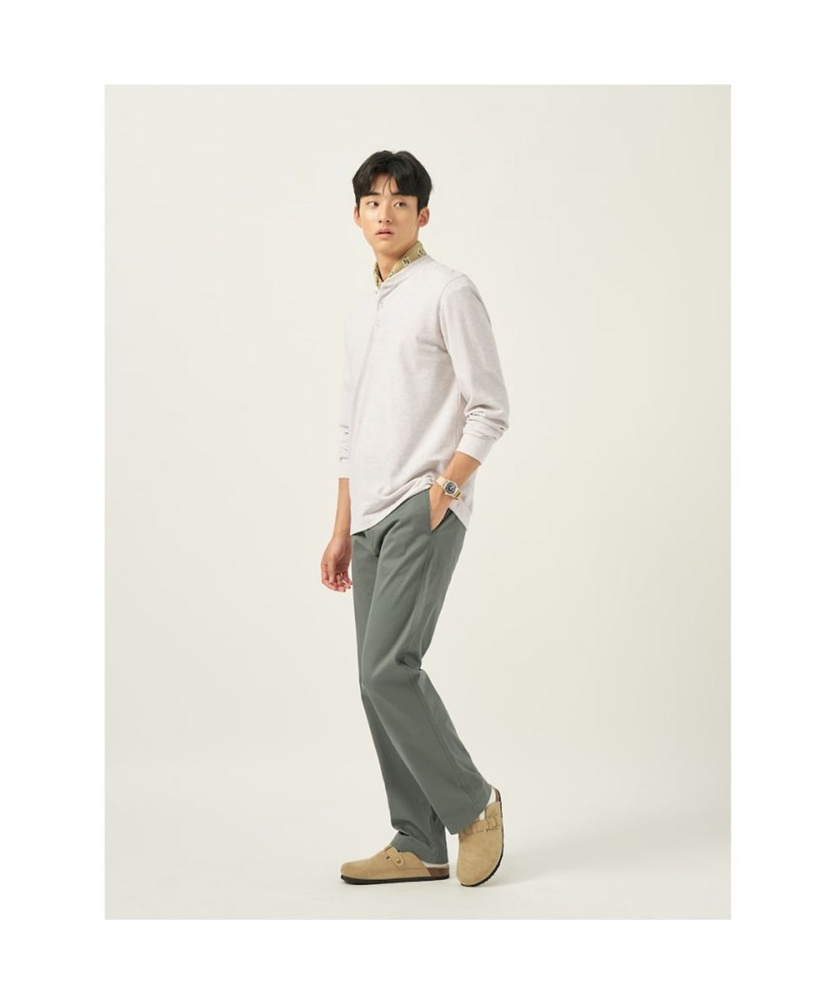 빈폴 멘(BEANPOLE MEN) 치노 컴포트핏 팬츠  카키
