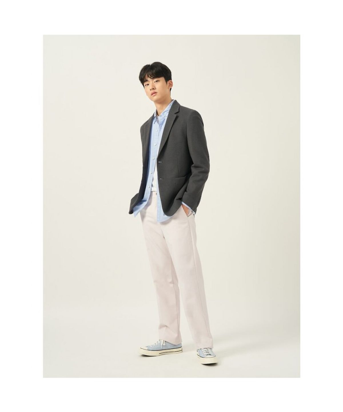 빈폴 멘(BEANPOLE MEN) 트윌 컴포트핏 슬랙스  아이보리