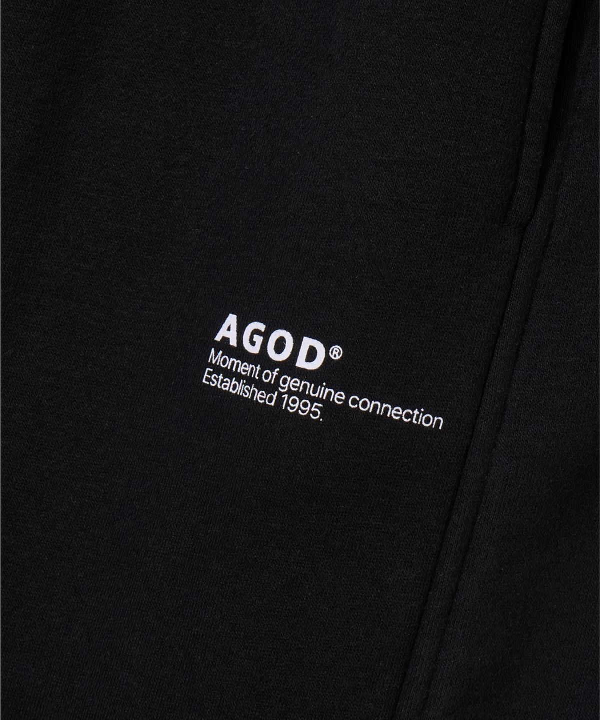 에이지오디(AGOD) 피치 기모 스웨트 팬츠 [블랙]