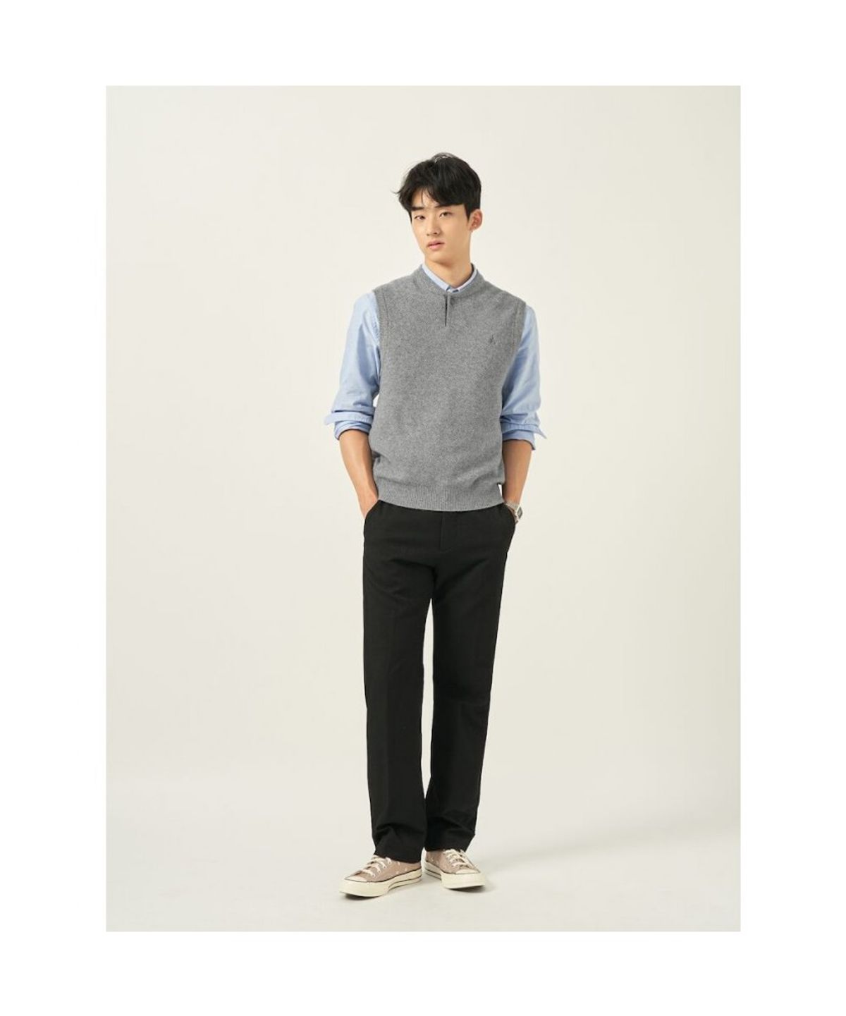 빈폴 멘(BEANPOLE MEN) 트윌 컴포트핏 슬랙스  블랙