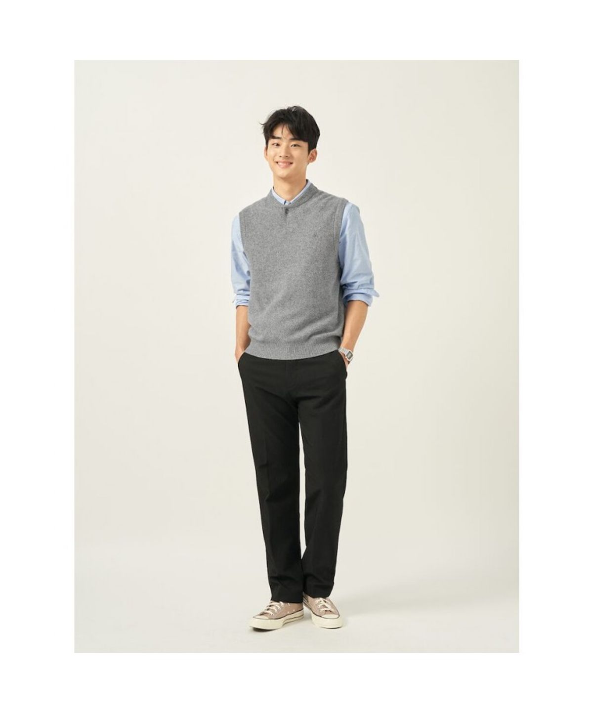 빈폴 멘(BEANPOLE MEN) 트윌 컴포트핏 슬랙스  블랙