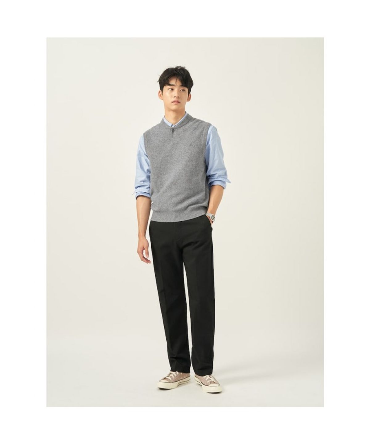 빈폴 멘(BEANPOLE MEN) 트윌 컴포트핏 슬랙스  블랙