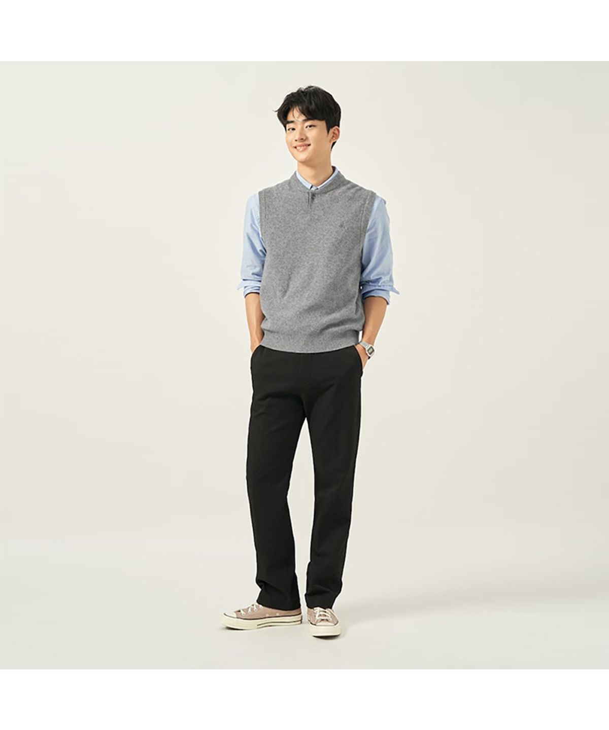 빈폴 멘(BEANPOLE MEN) 트윌 컴포트핏 슬랙스  블랙