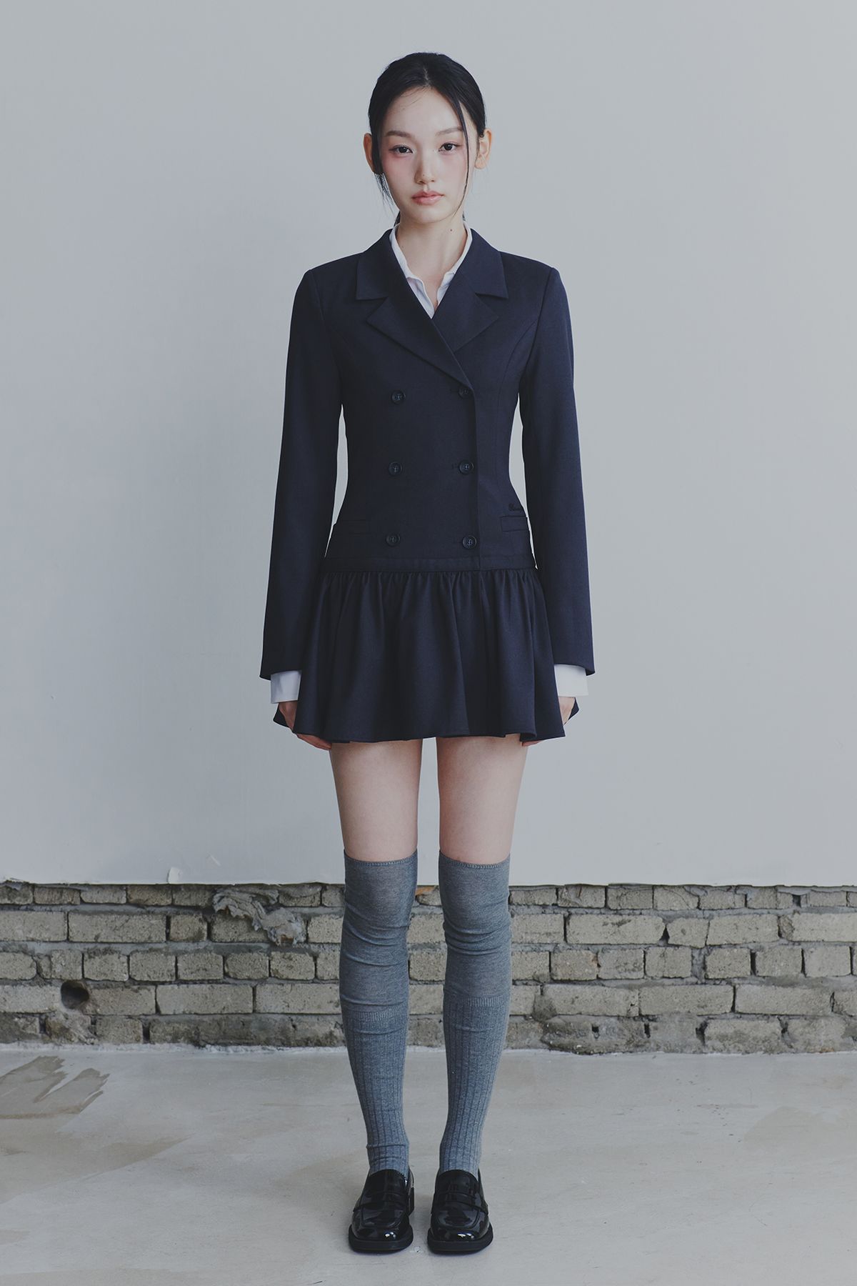 페인오어플레져(PAINORPLEASURE) LIORA JACKET DRESS charcoal