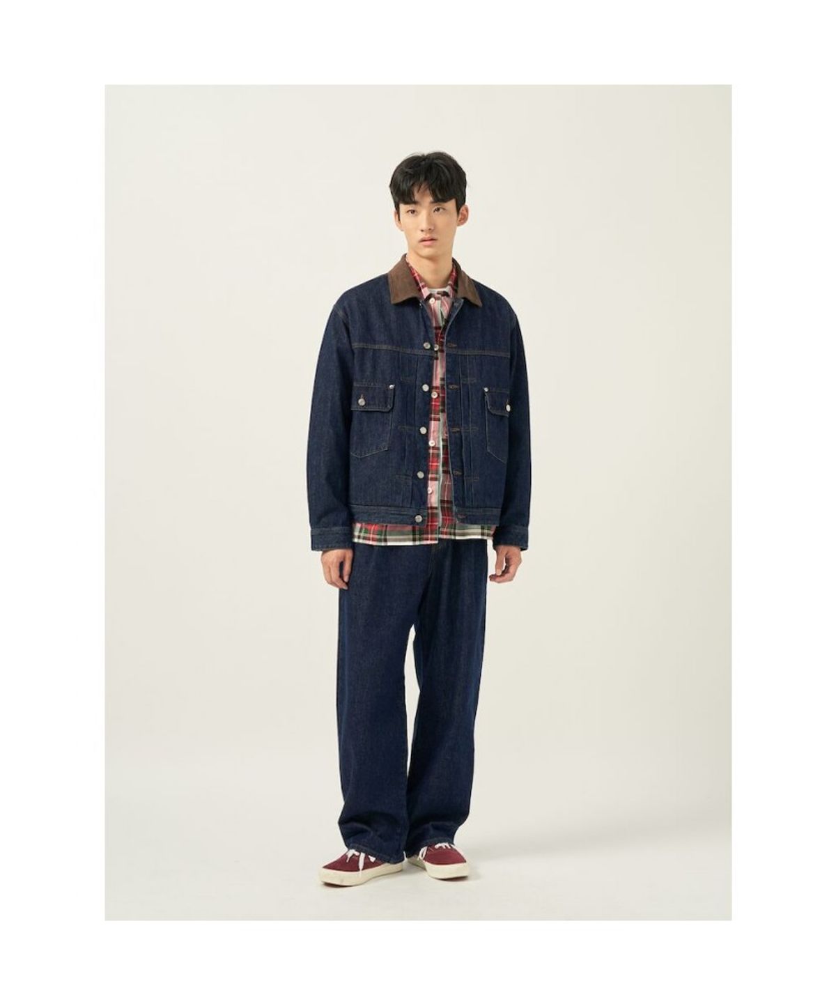 빈폴 멘(BEANPOLE MEN) [Reedition] 와이드 데님 팬츠  네이비