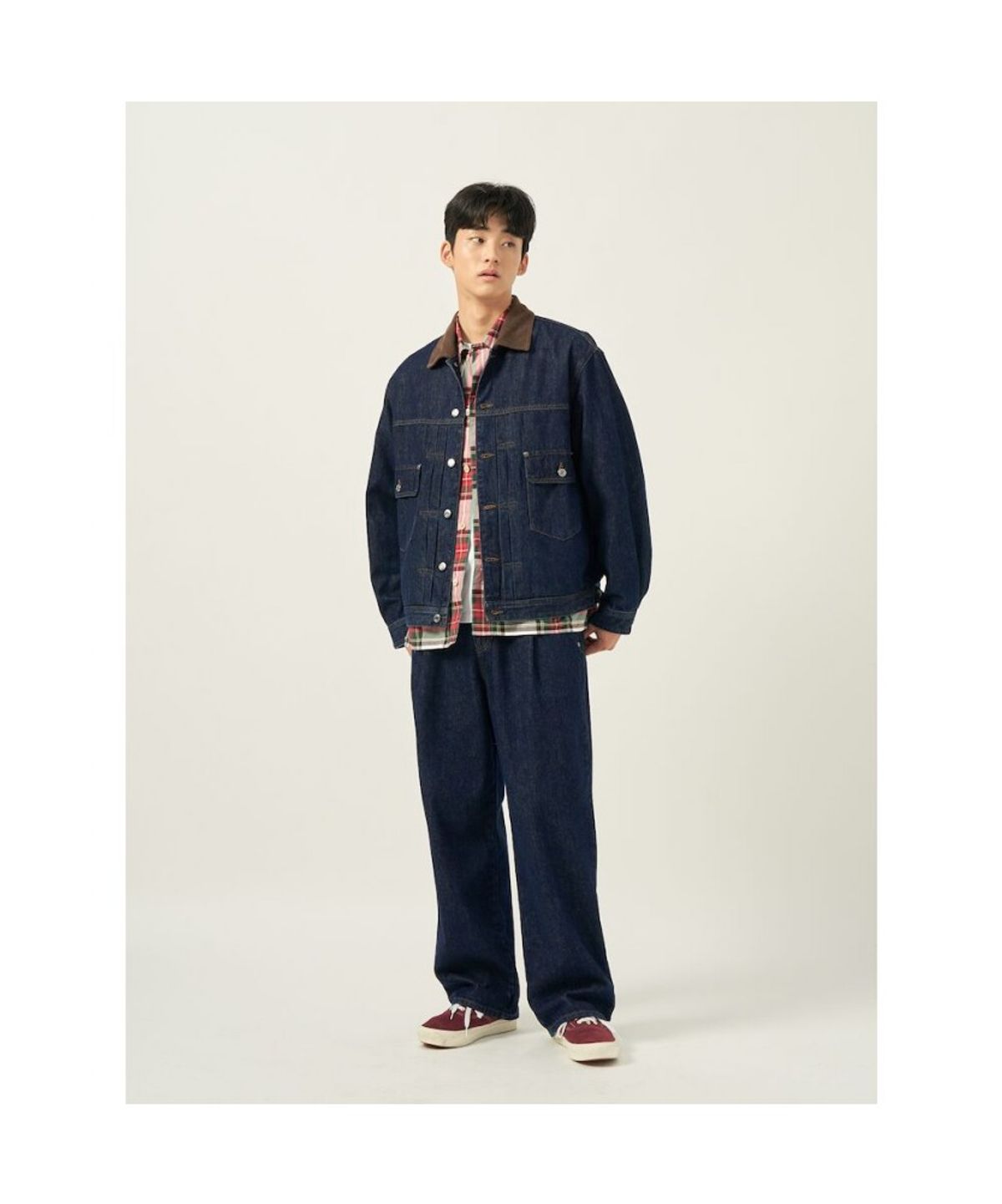 빈폴 멘(BEANPOLE MEN) [Reedition] 와이드 데님 팬츠  네이비