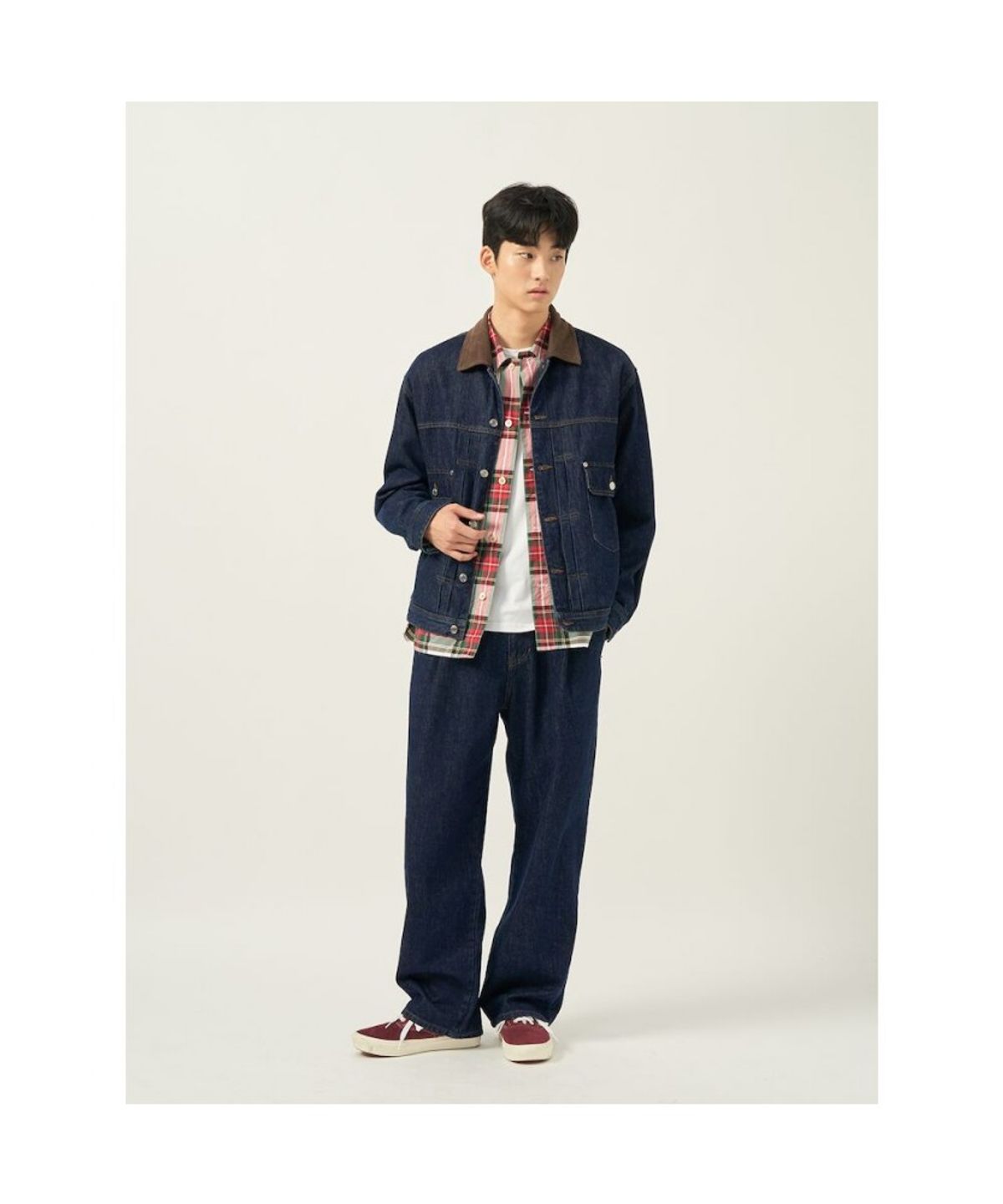 빈폴 멘(BEANPOLE MEN) [Reedition] 와이드 데님 팬츠  네이비
