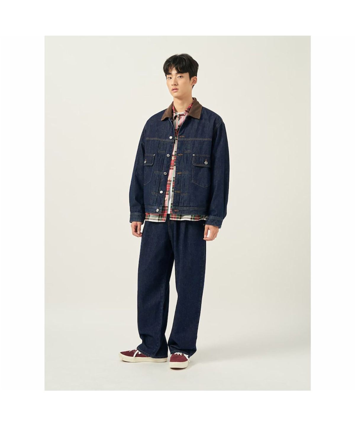 빈폴 멘(BEANPOLE MEN) [Reedition] 와이드 데님 팬츠  네이비