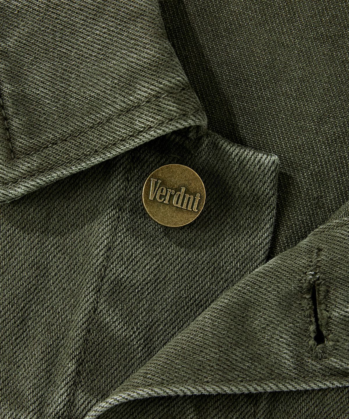 버던트(VERDNT) 가먼트다잉 트윌 워크 자켓 [카키]