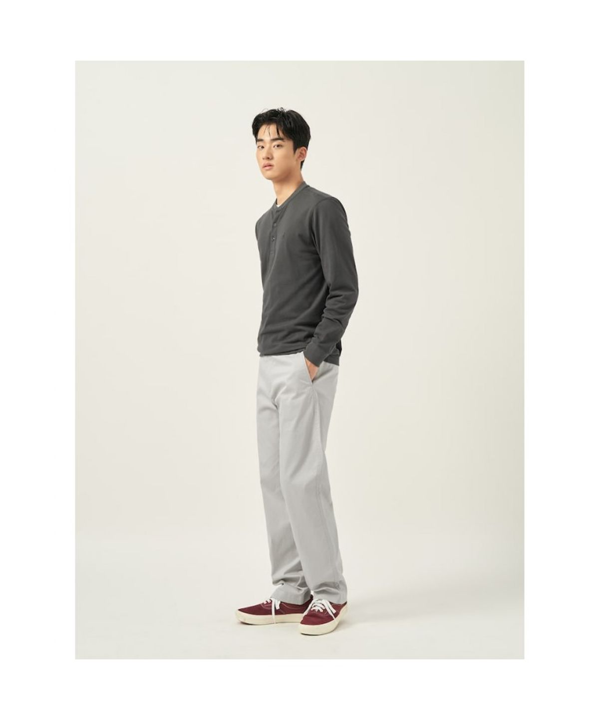 빈폴 멘(BEANPOLE MEN) 치노 컴포트핏 팬츠  그레이