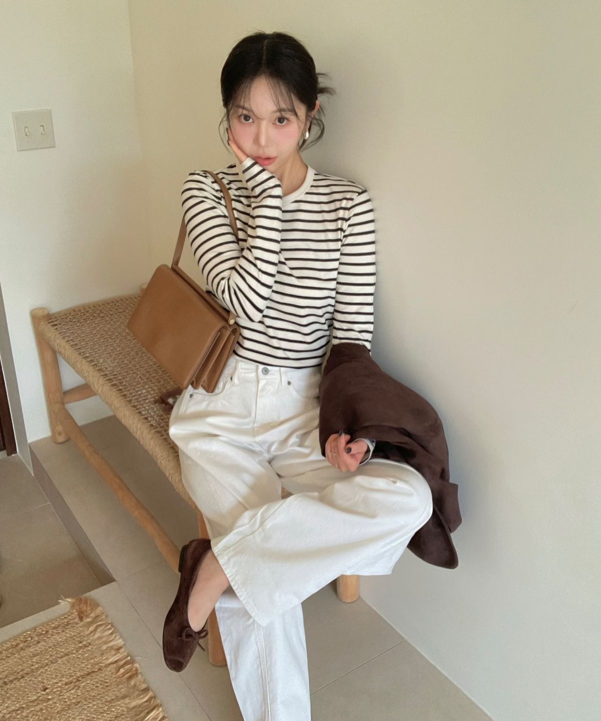 스파오(SPAO) 벌룬 와이드 코튼 팬츠_SPTCF49G04