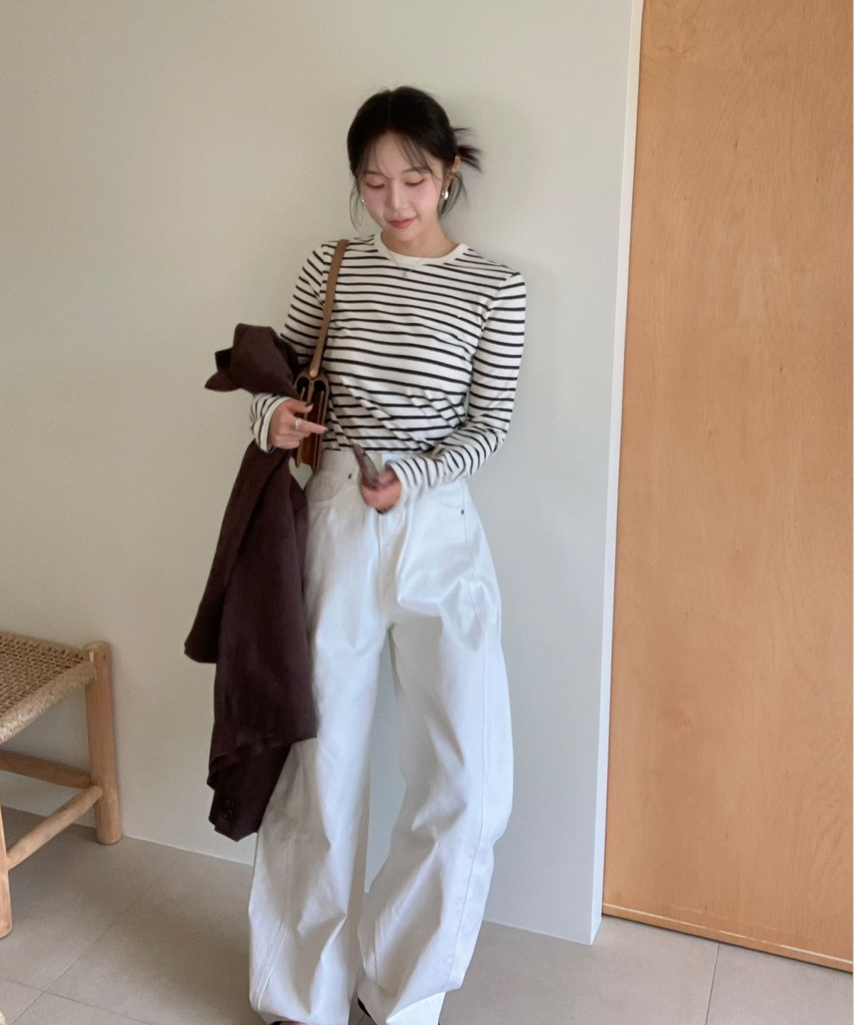 스파오(SPAO) 벌룬 와이드 코튼 팬츠_SPTCF49G04