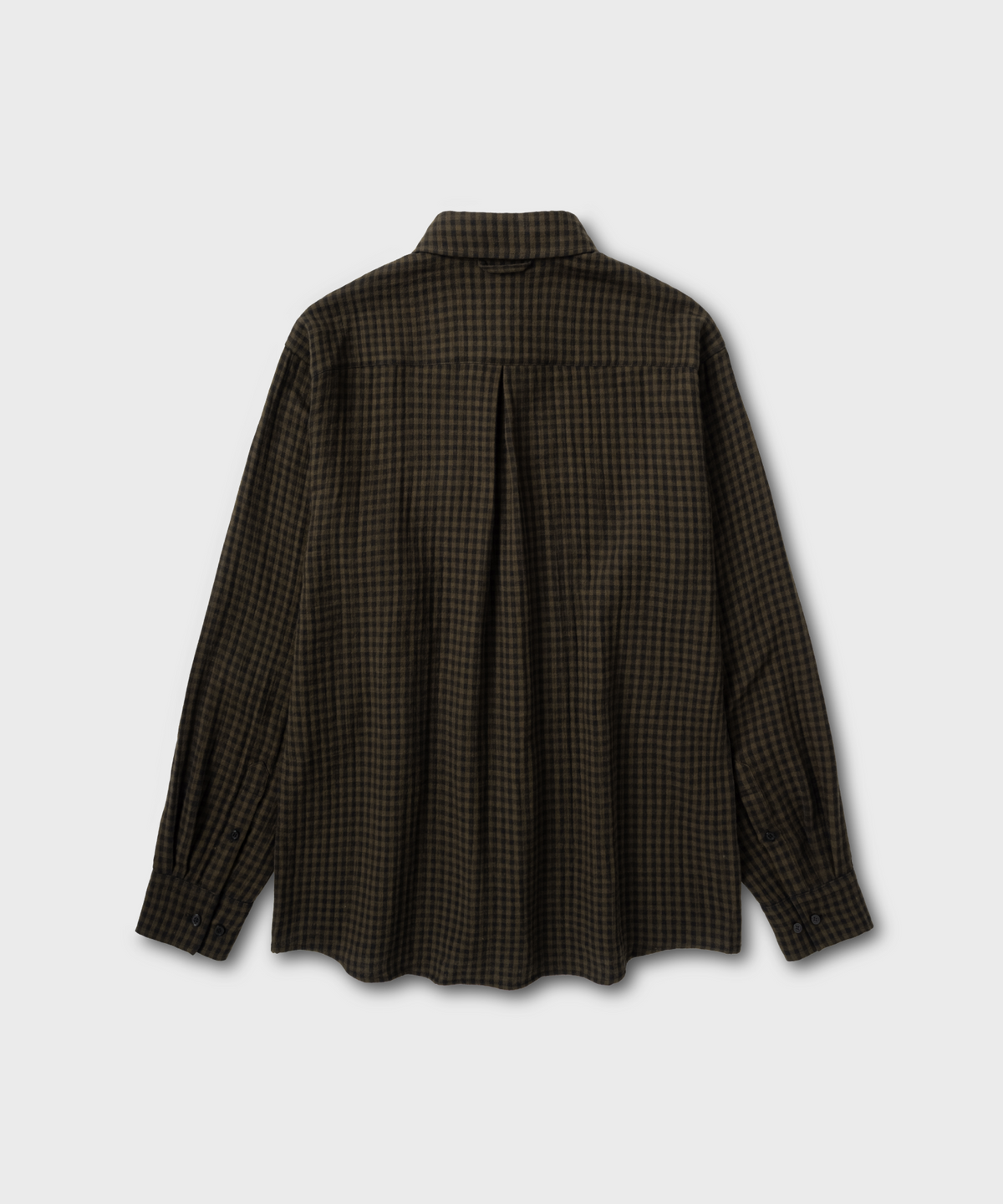 넌블랭크(NONBLANK) 깅엄 체크 셔츠_KHAKI