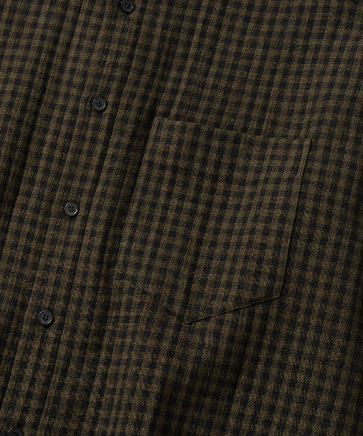 넌블랭크(NONBLANK) 깅엄 체크 셔츠_KHAKI