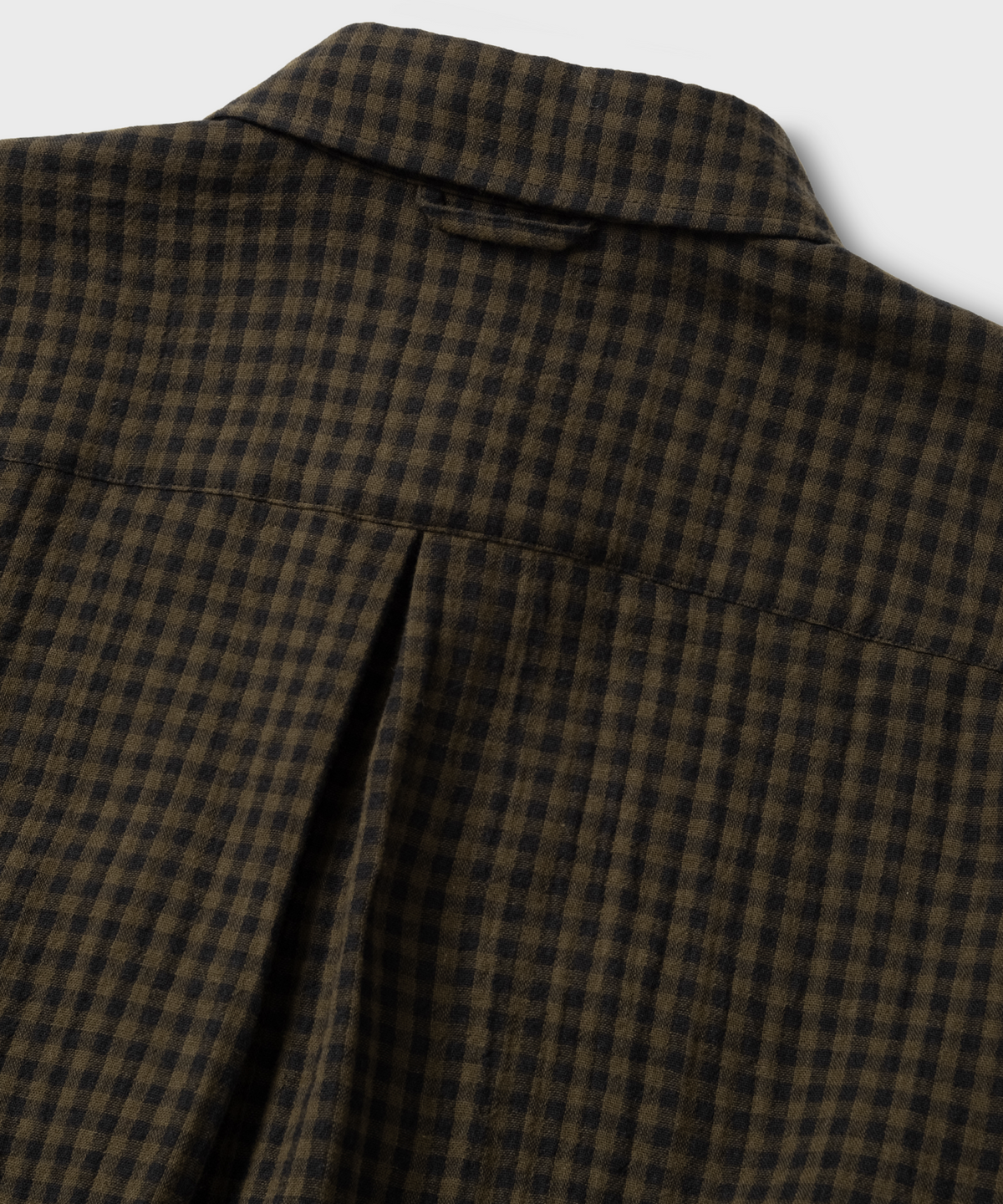 넌블랭크(NONBLANK) 깅엄 체크 셔츠_KHAKI