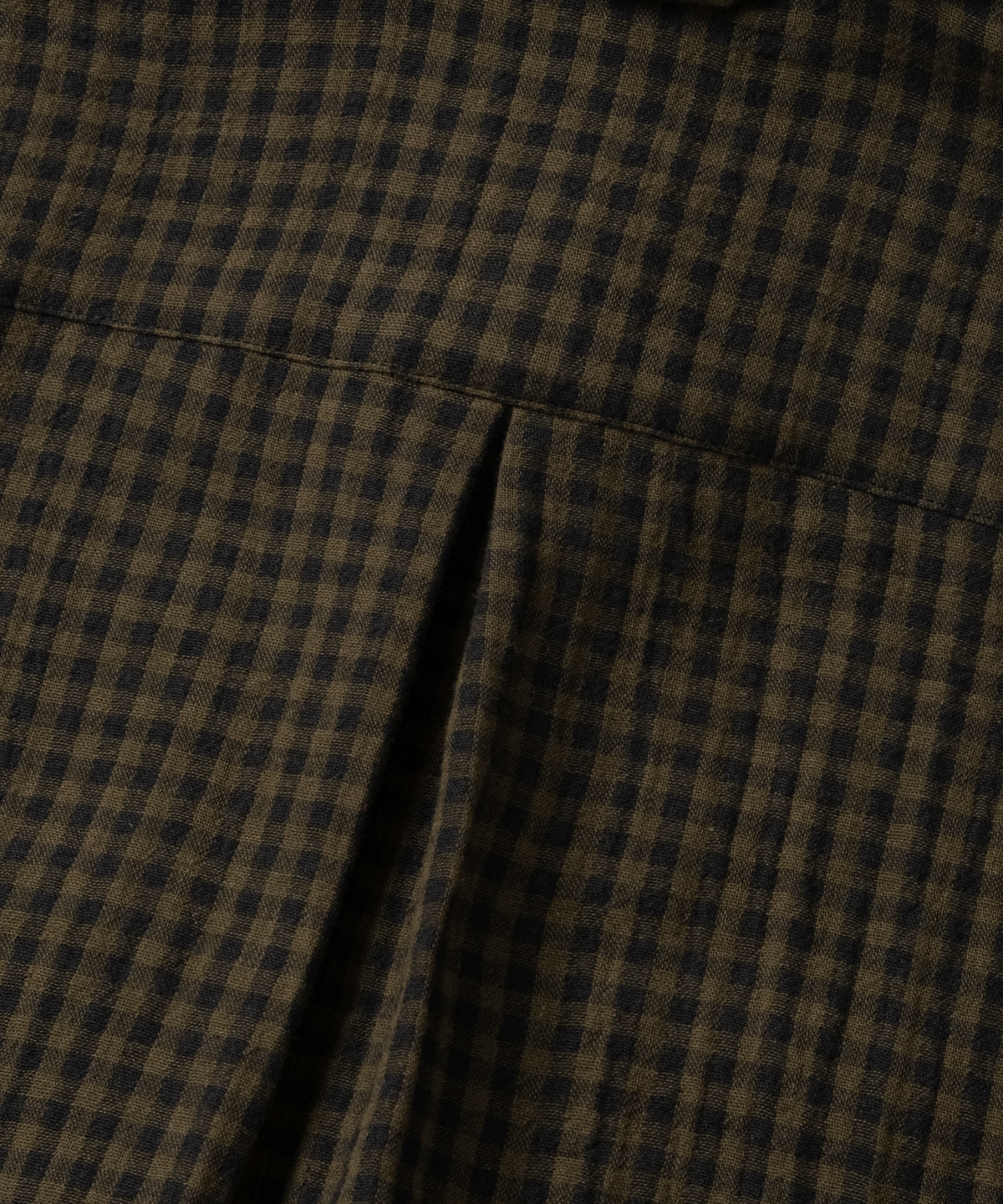 넌블랭크(NONBLANK) 깅엄 체크 셔츠_KHAKI