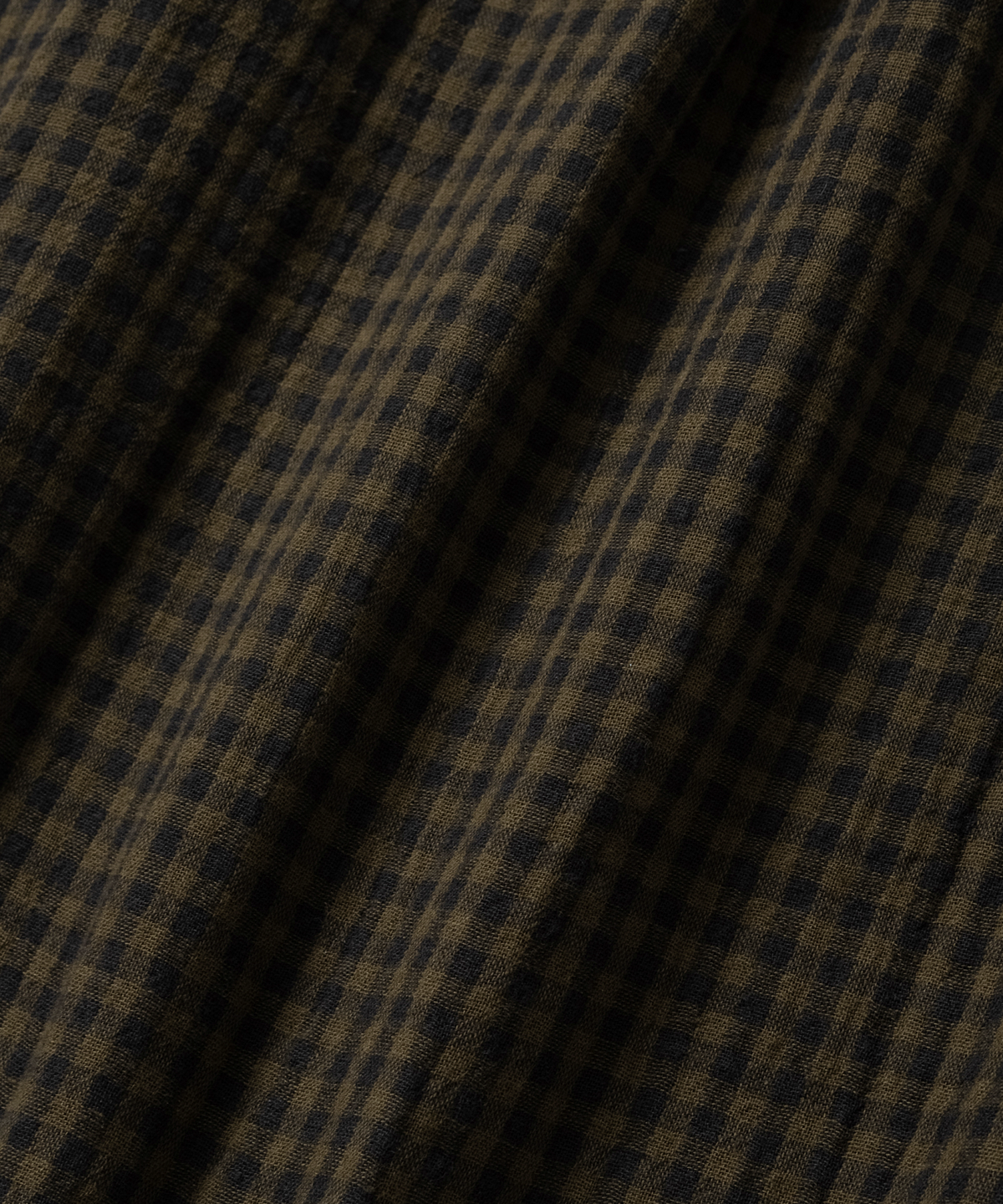 넌블랭크(NONBLANK) 깅엄 체크 셔츠_KHAKI