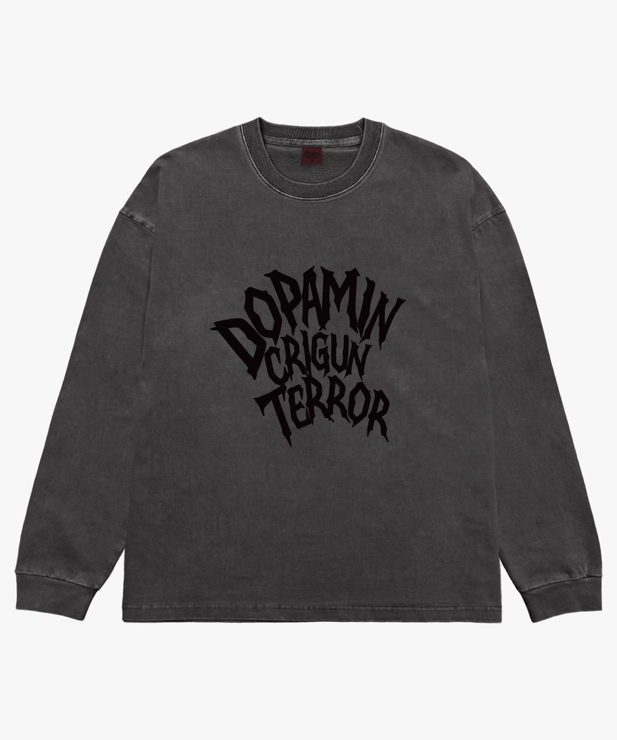 크리건(CRIGUN) Dopamin terror Pigment LS Max Over Fit CHARCOAL
