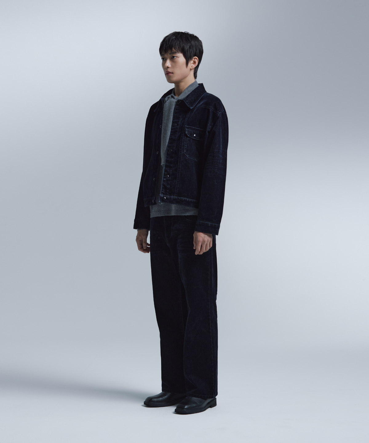 넌블랭크(NONBLANK) 유니폼 자켓_INDIGO