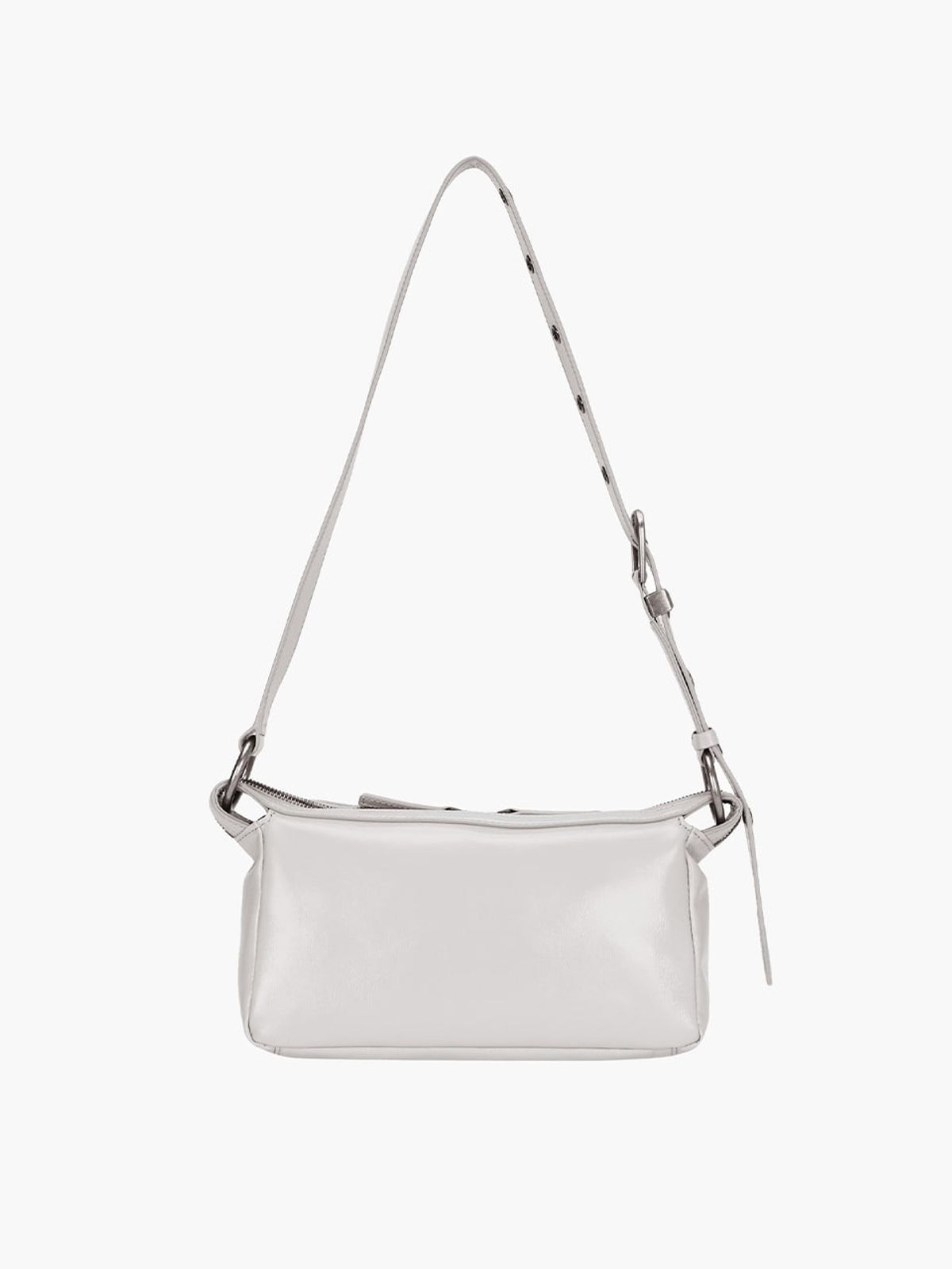 마지셔우드(MARGESHERWOOD) OUTPOCKET HOBO MINI_light grey glossy plain