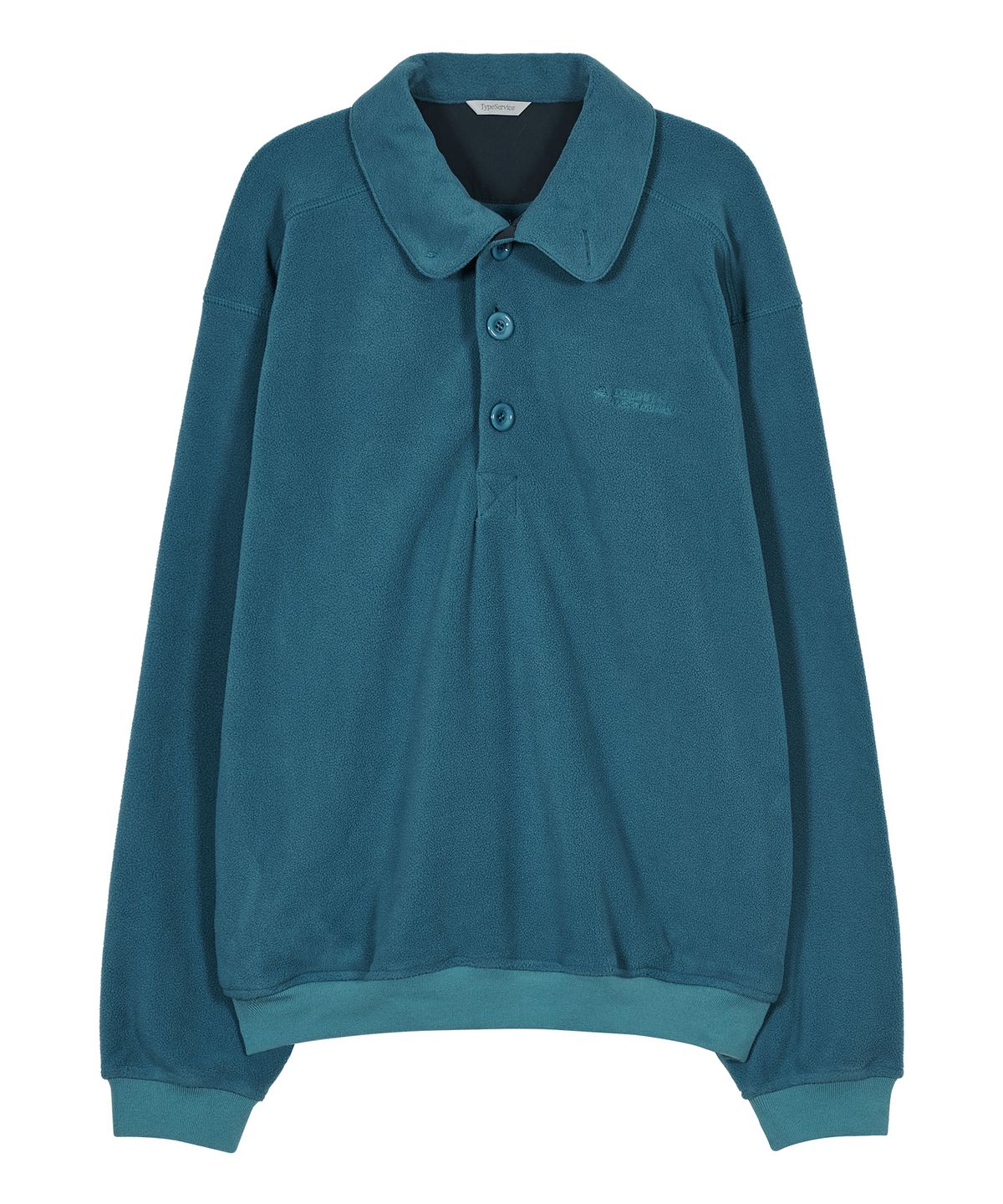 타입서비스(TYPESERVICE) Buttoned Fleece Top [Blue]