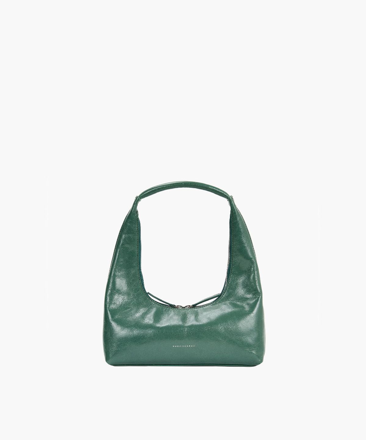 마지셔우드(MARGESHERWOOD) HOBO SHOULDER_hunter green crinkle