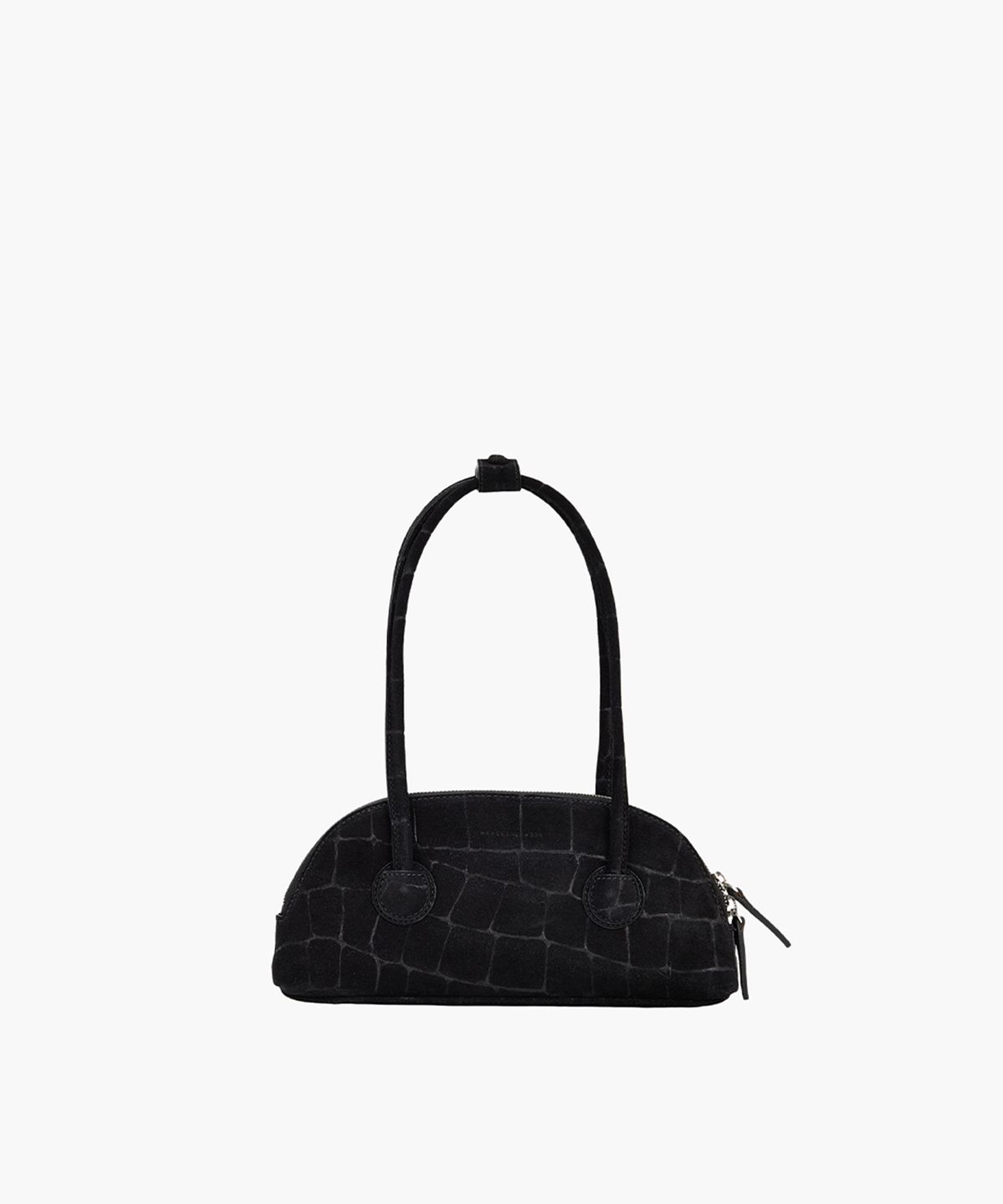 마지셔우드(MARGESHERWOOD) BESSETTE SHOULDER_black croc-effect suede