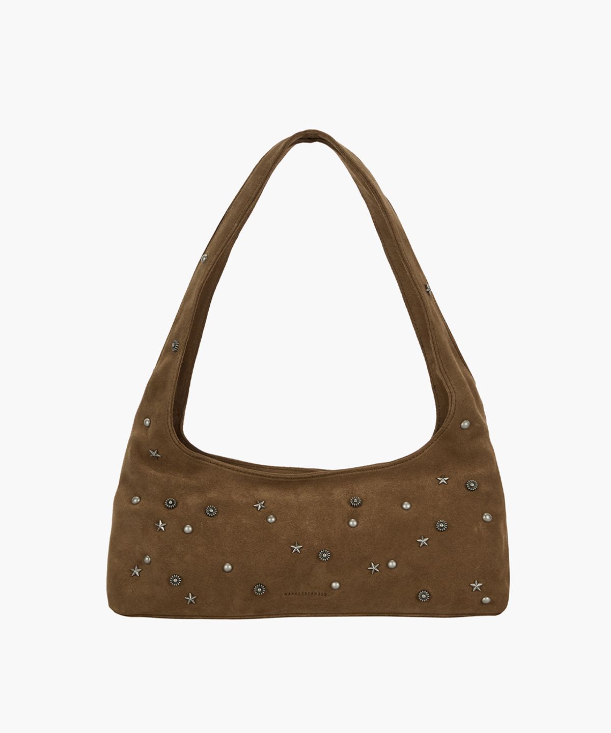 마지셔우드(MARGESHERWOOD) HALTER HOBO_cappuccino studded suede