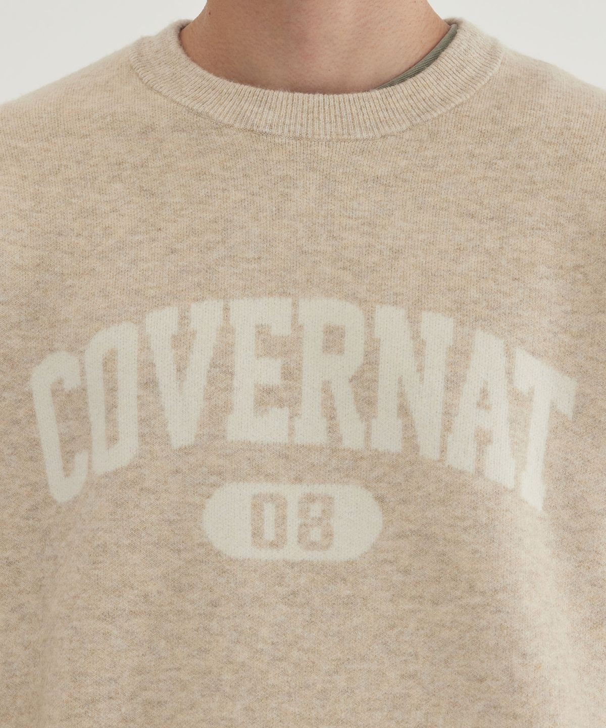커버낫(COVERNAT) 센터 아치로고 니트 Light Blue