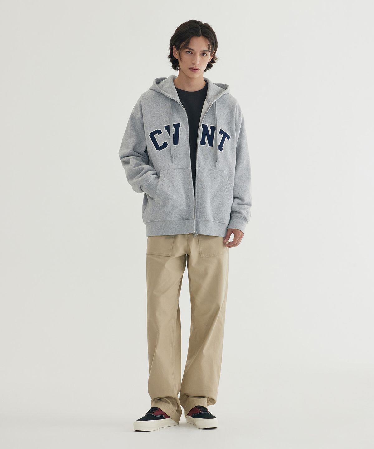 커버낫(COVERNAT) CVNT 후드집업 Dark Navy