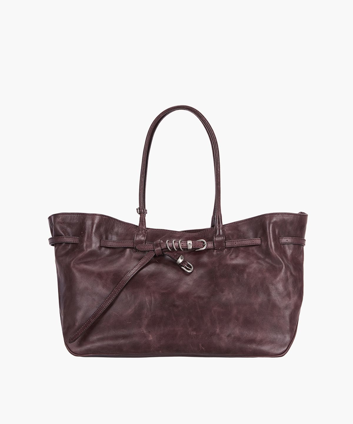 마지셔우드(MARGESHERWOOD) GRANDMA USED BAG LARGE_wine pull-up