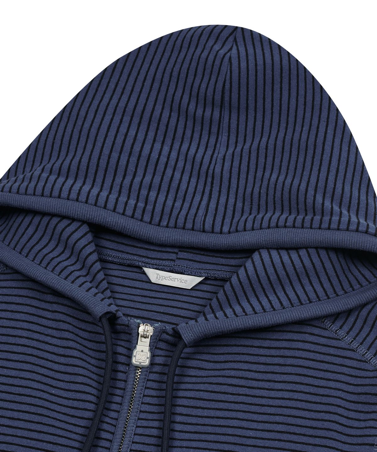 타입서비스(TYPESERVICE) Striped Pocket Zip Hoodie [Blue]