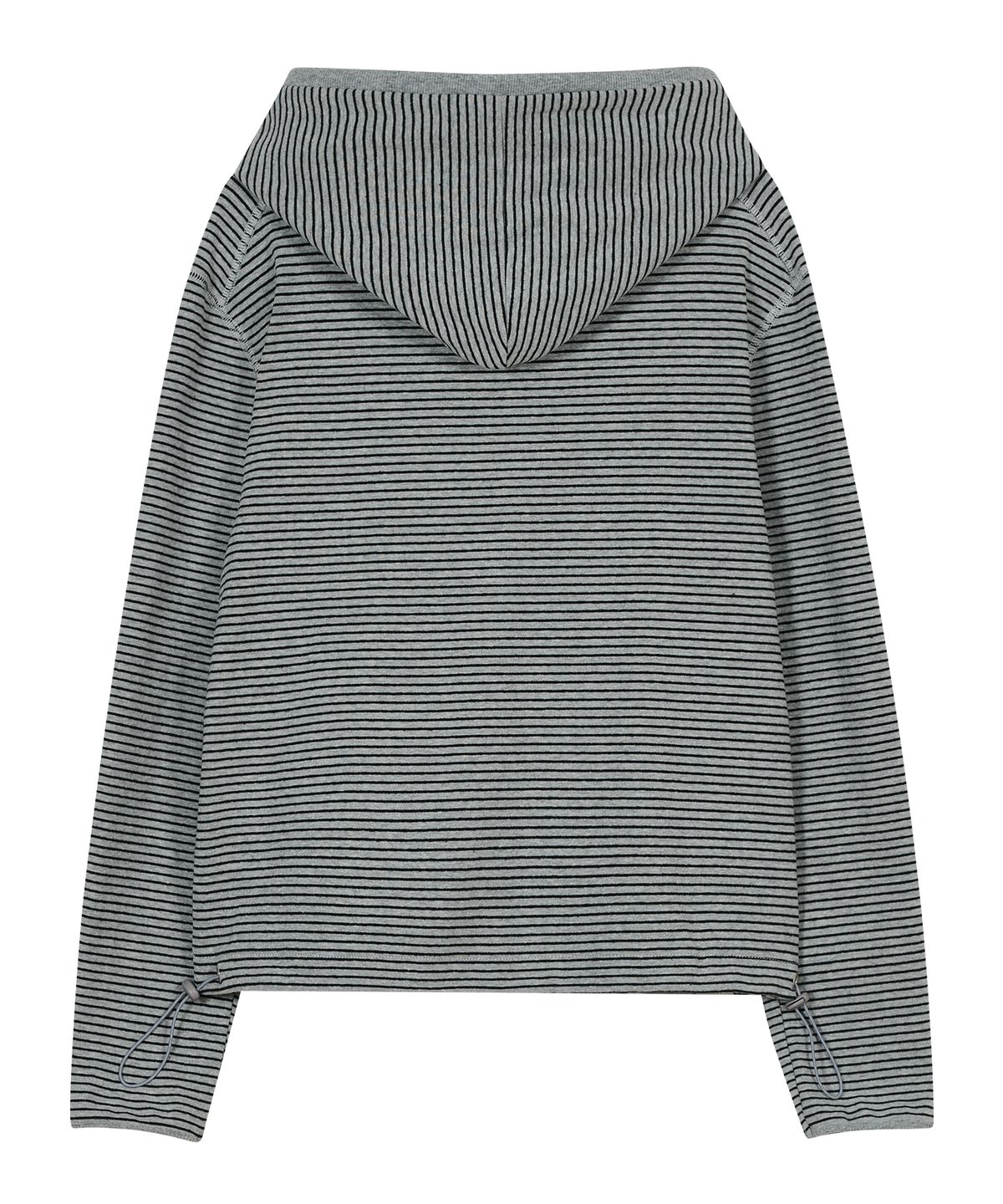 타입서비스(TYPESERVICE) Striped Pocket Zip Hoodie [Gray]