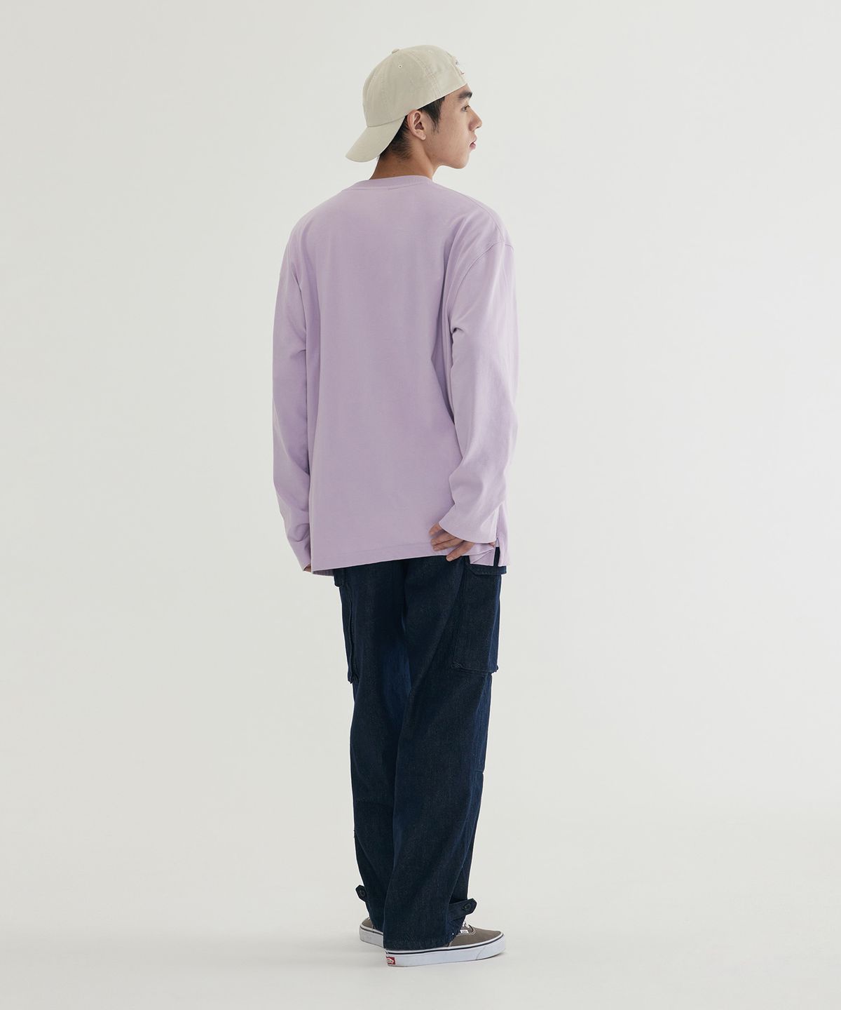 커버낫(COVERNAT) 베이직 포켓 롱슬리브 Dusty Blue