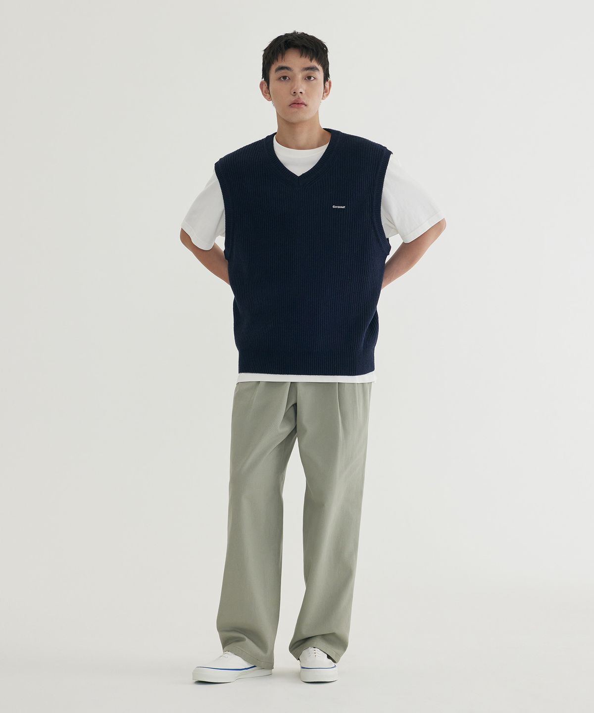 커버낫(COVERNAT) 니트 베스트 Heather Gray