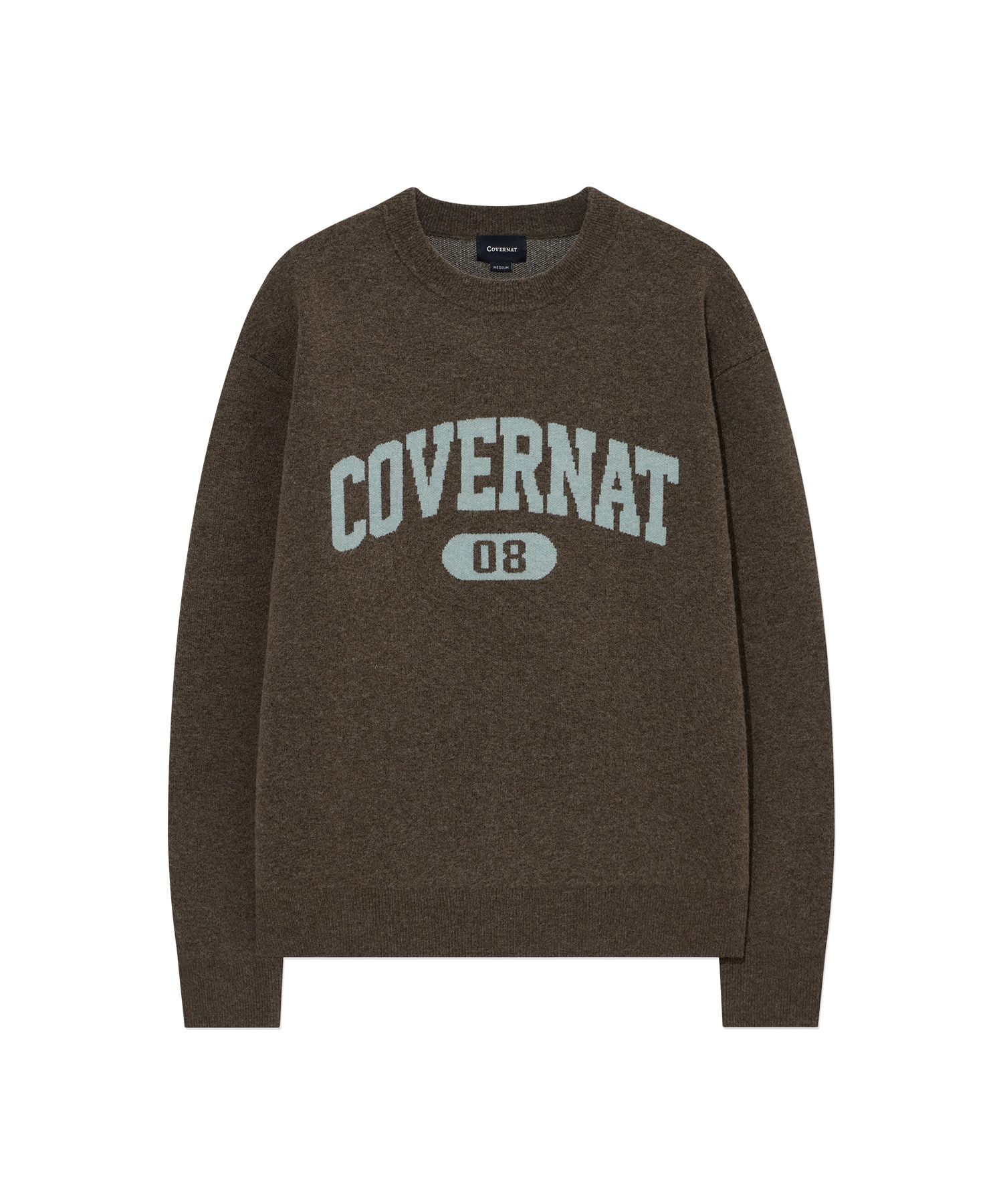 MUSINSA | COVERNAT Center Arch Logo Knit Brown