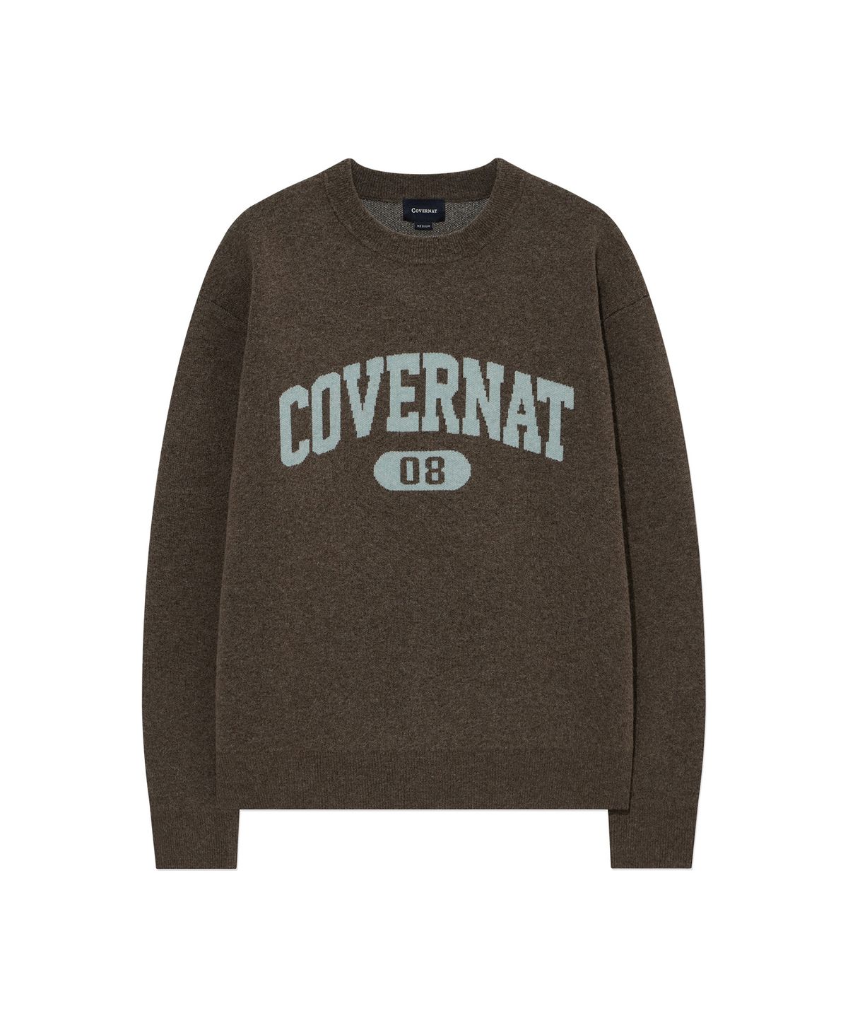 커버낫(COVERNAT) 센터 아치로고 니트 Brown