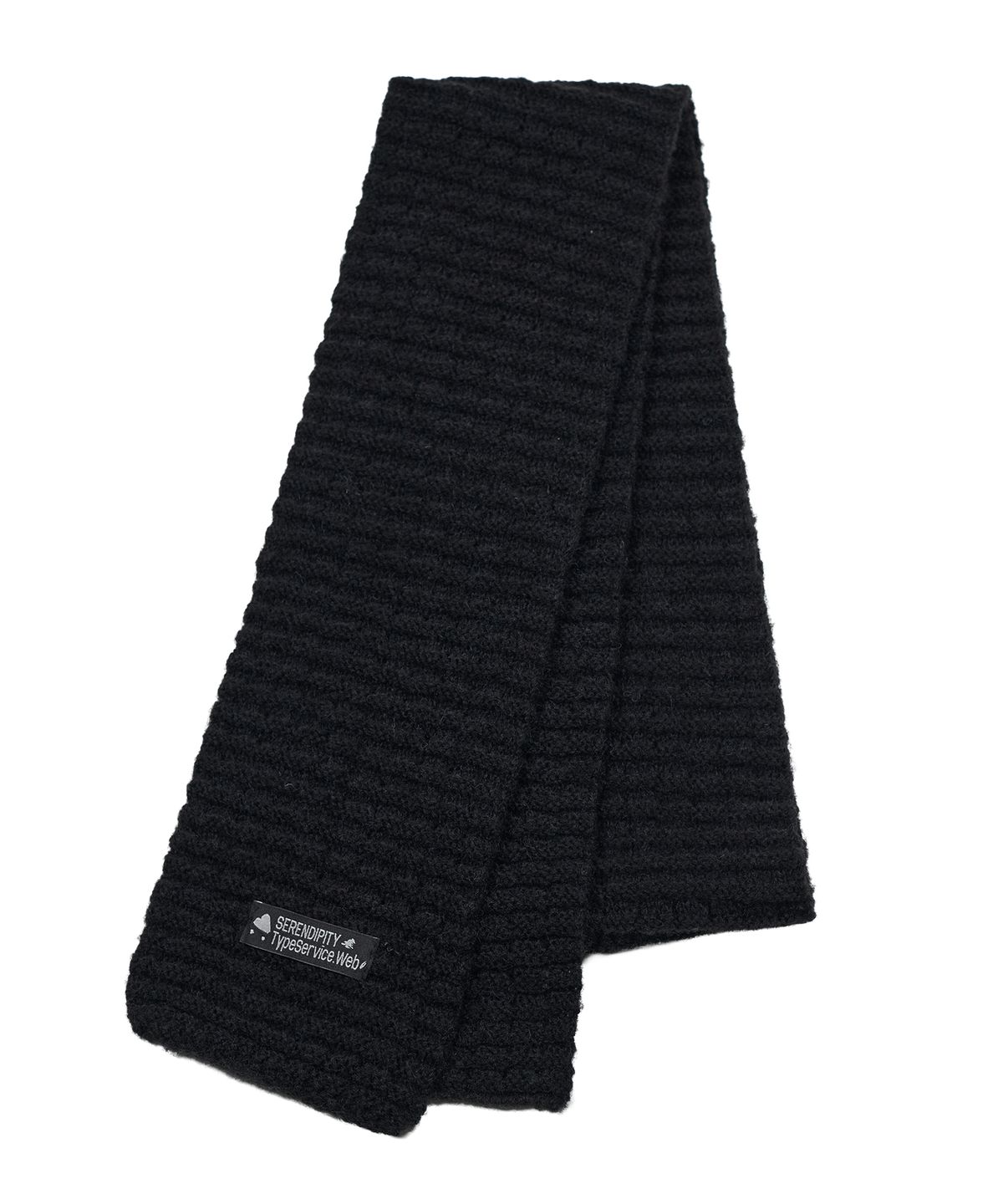타입서비스(TYPESERVICE) Textured Clean Scarf [Black]