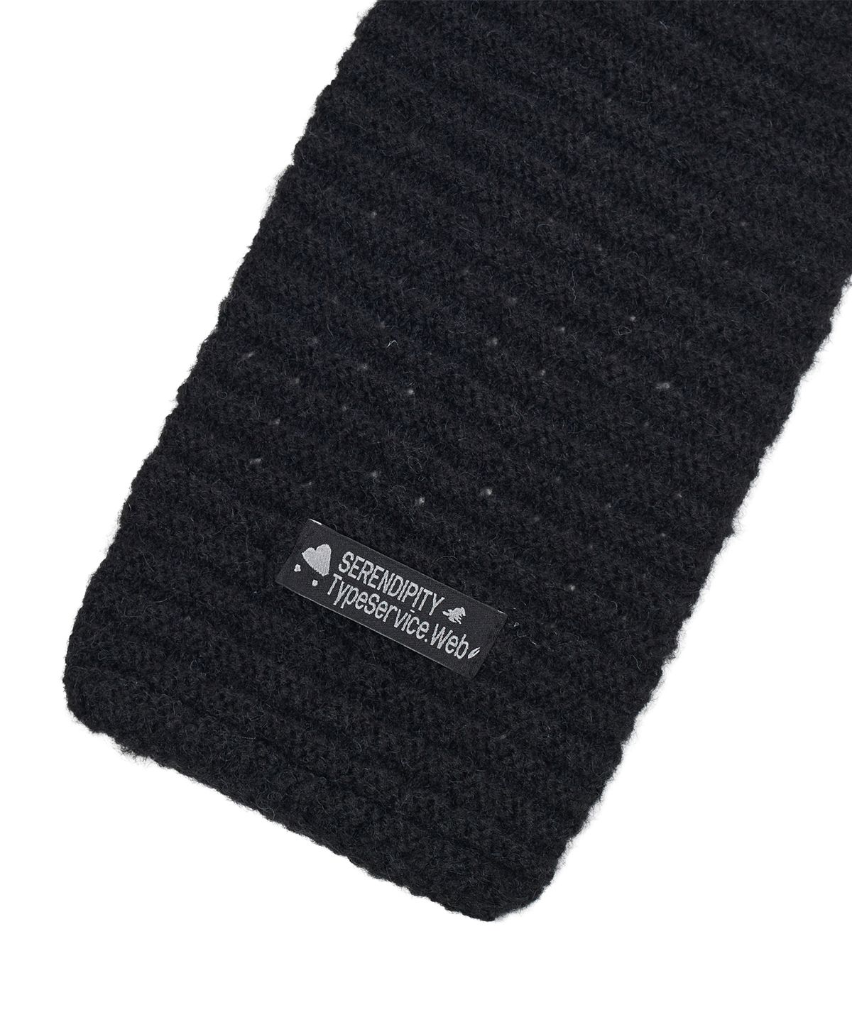 타입서비스(TYPESERVICE) Textured Clean Scarf [Black]