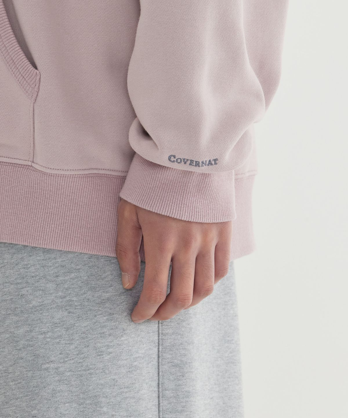 커버낫(COVERNAT) C 로고 후디 Oatmeal
