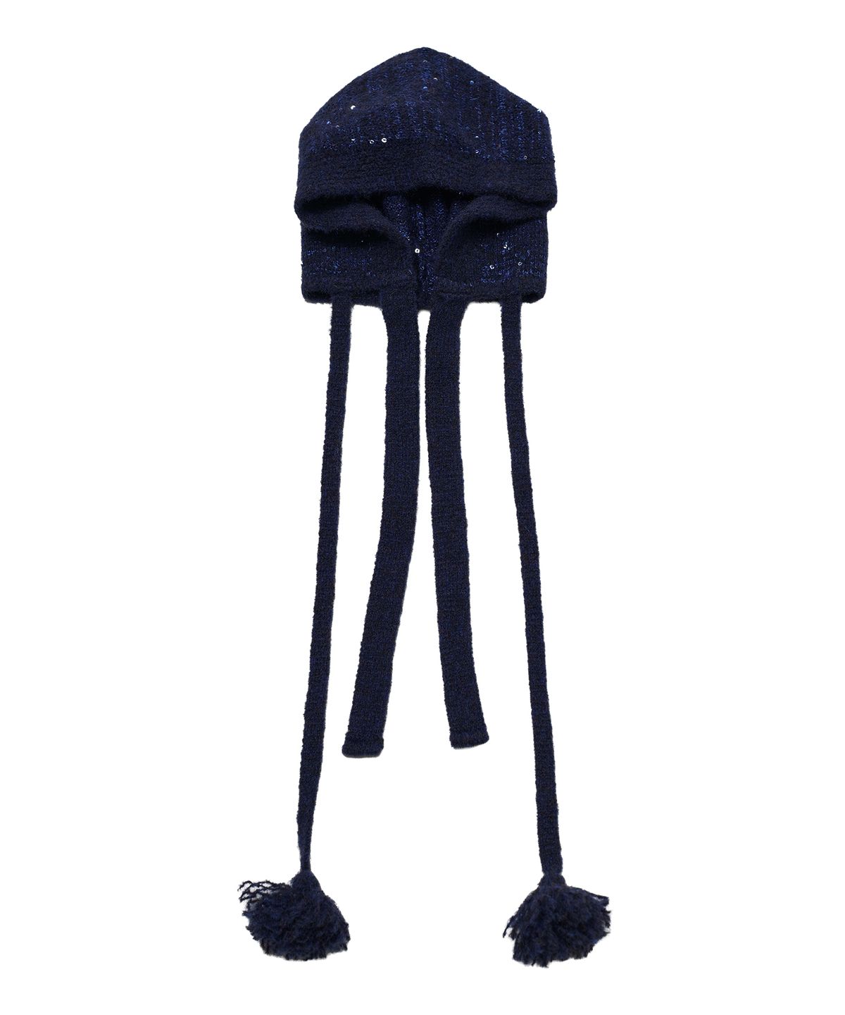 타입서비스(TYPESERVICE) Fluffy Sequin Strap Hat [Navy]