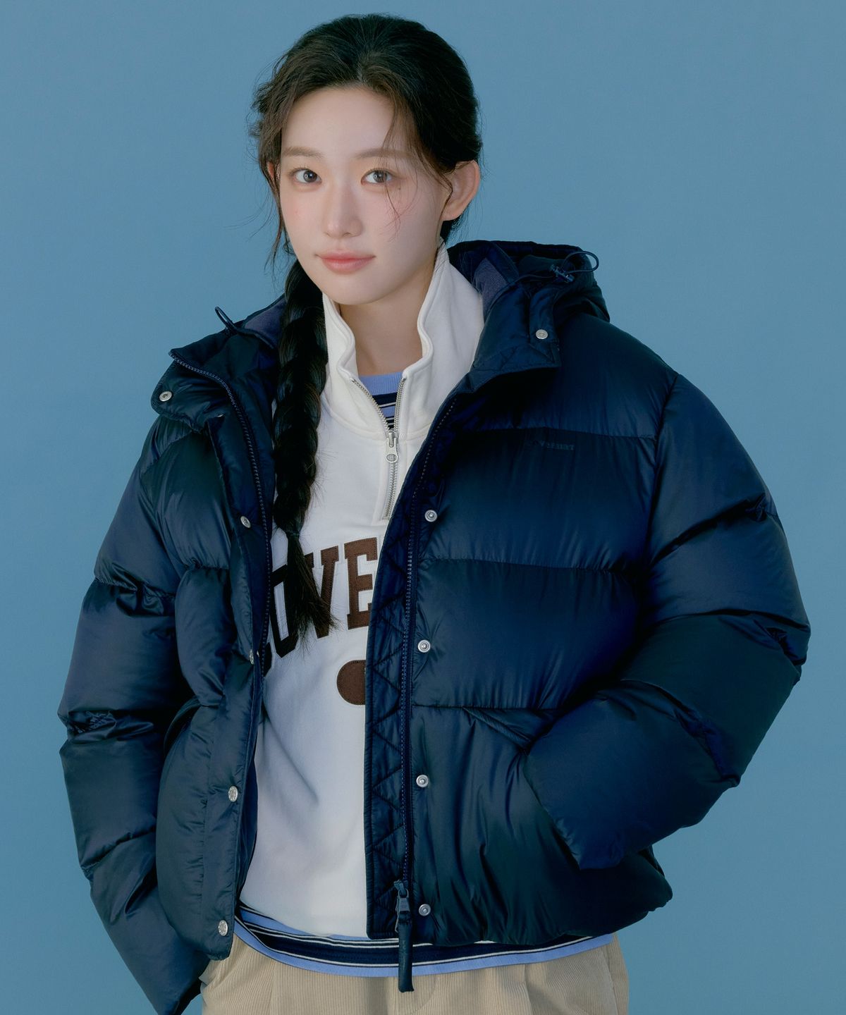 커버낫(COVERNAT) 아치로고 하프집업 맨투맨 Dark Gray