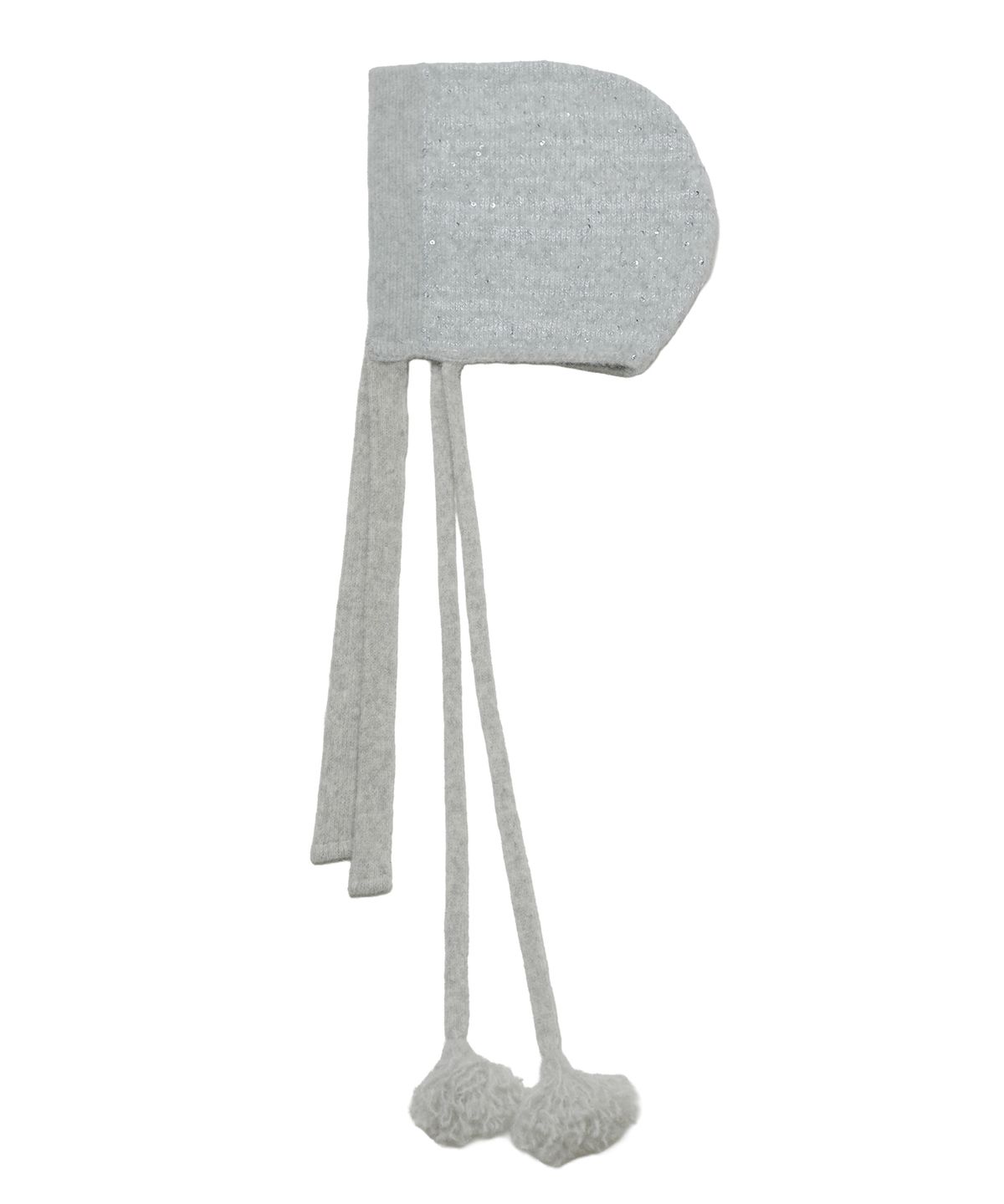 타입서비스(TYPESERVICE) Fluffy Sequin Strap Hat [Light Gray]