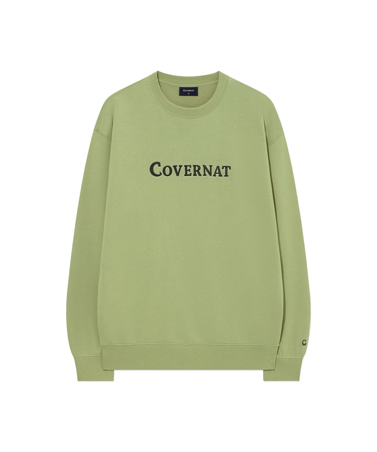 커버낫(COVERNAT) 센터 로고 맨투맨 Sage Green