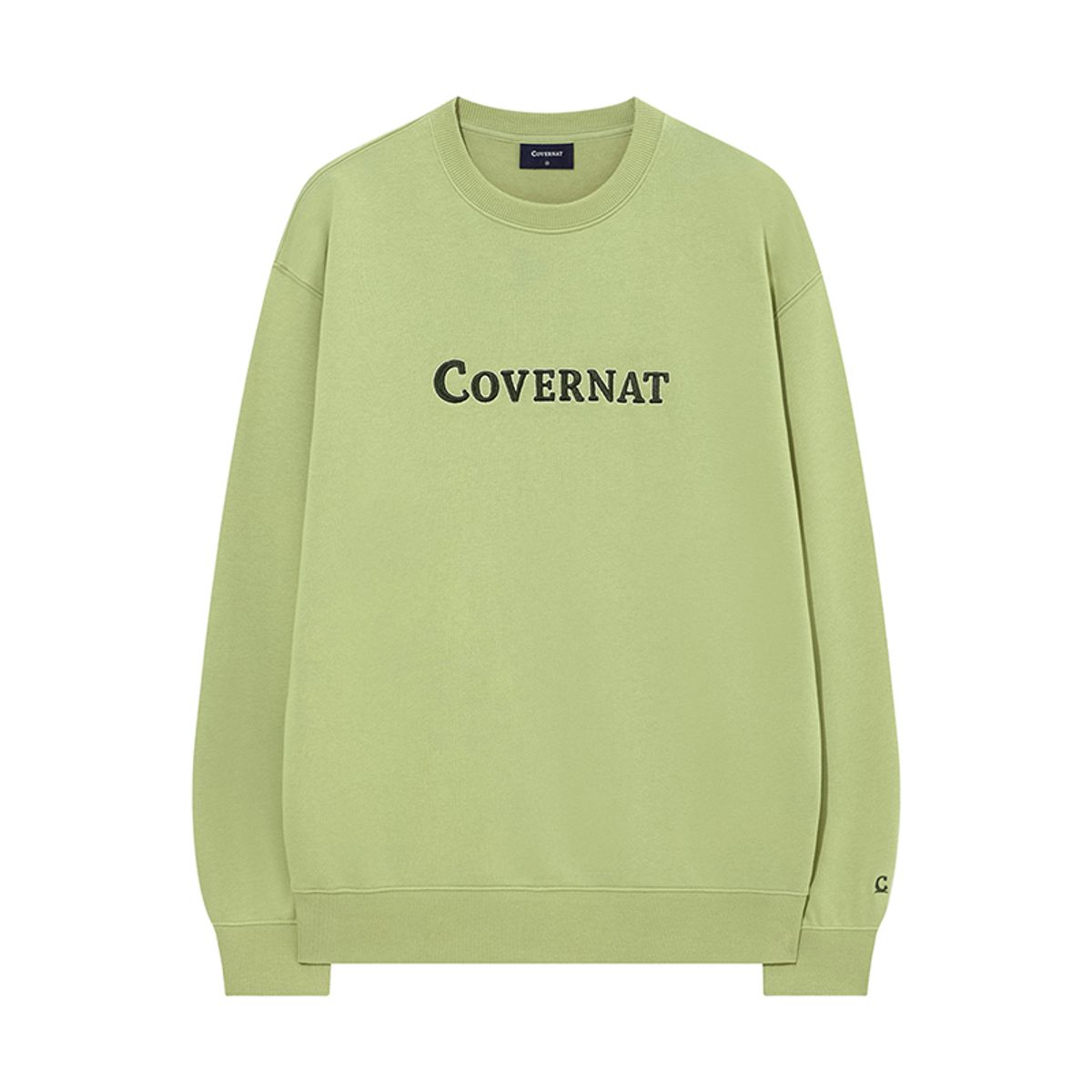 커버낫(COVERNAT) 센터 로고 맨투맨 Sage Green
