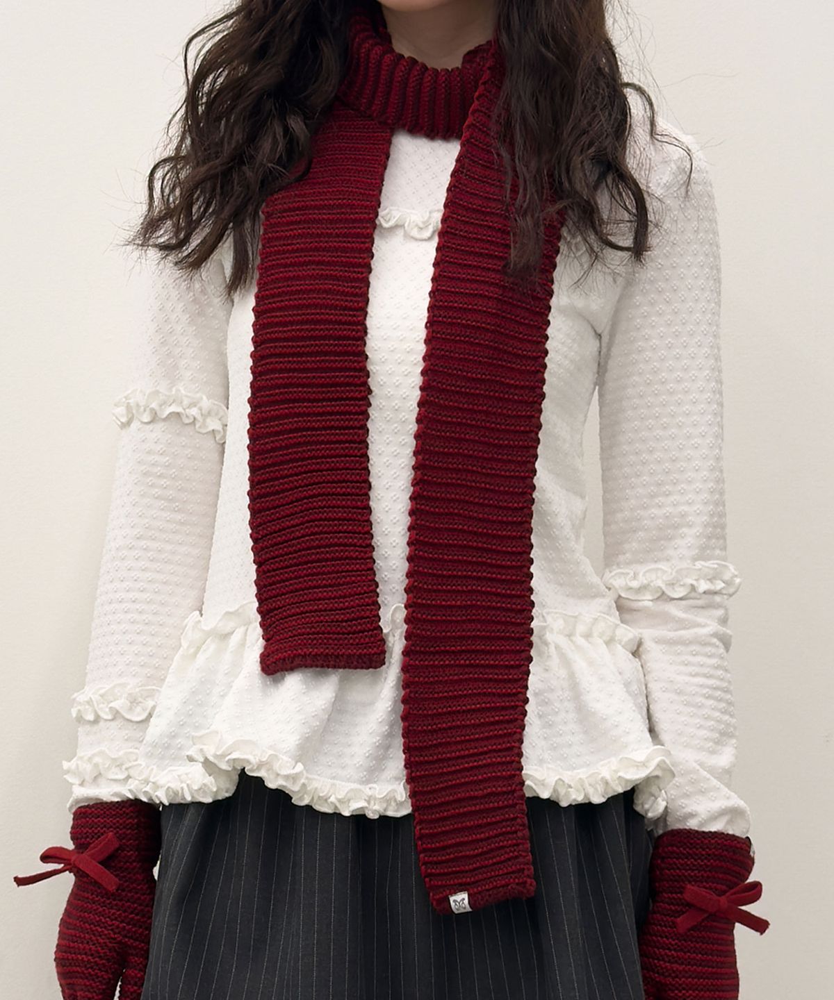 타입서비스(TYPESERVICE) Blended Scarf [Red]