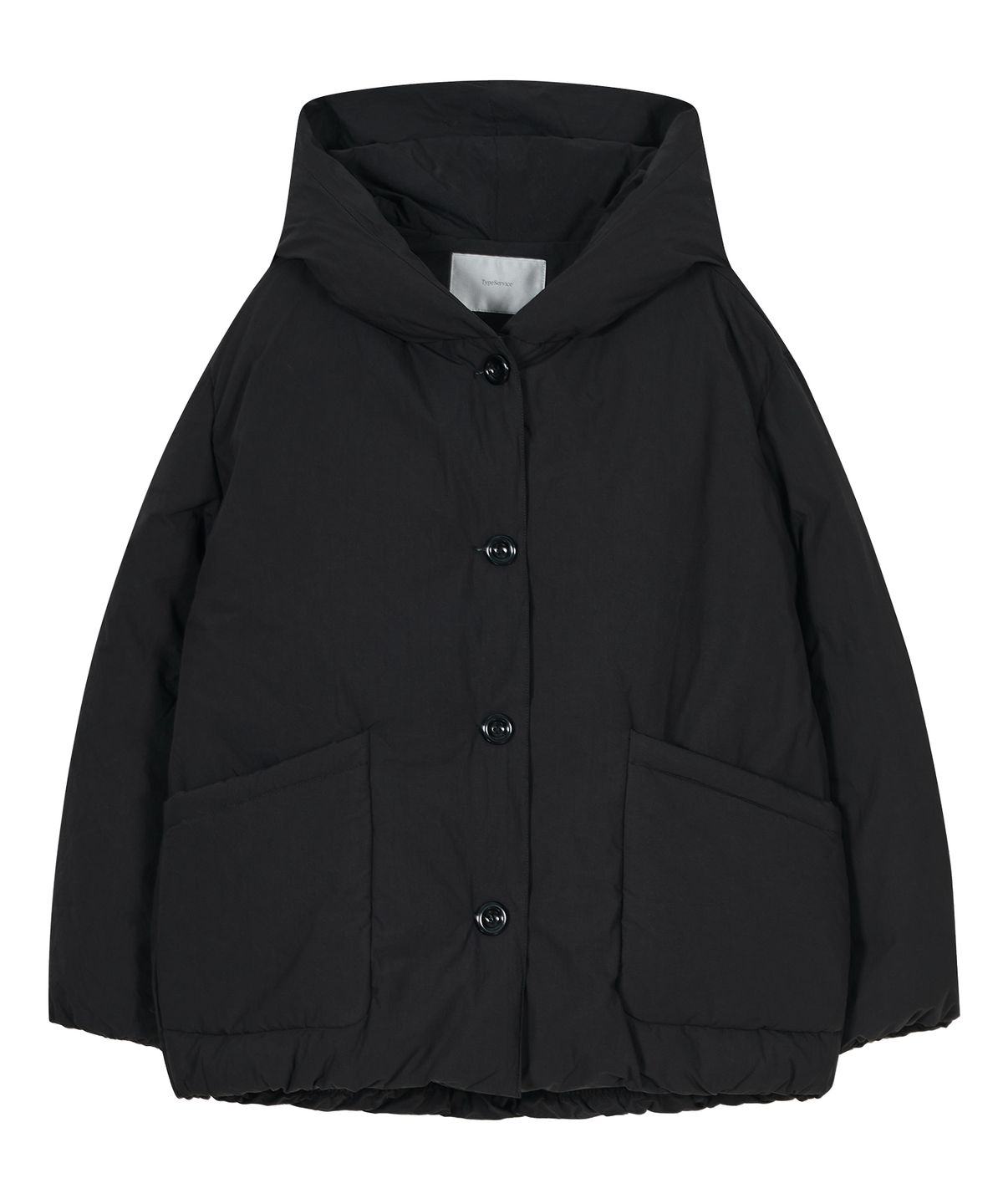 타입서비스(TYPESERVICE) Cotton Hooded Puffer Jacket [Black]