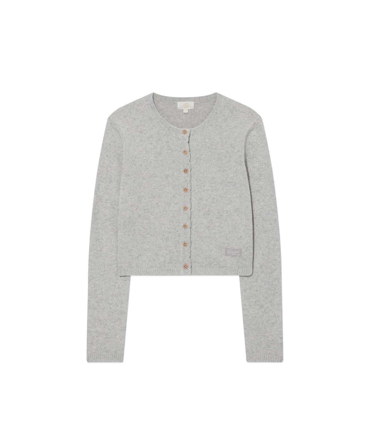 커버낫 우먼(COVERNAT WOMAN) 우먼 울 블렌드 크롭 가디건 Heather Gray